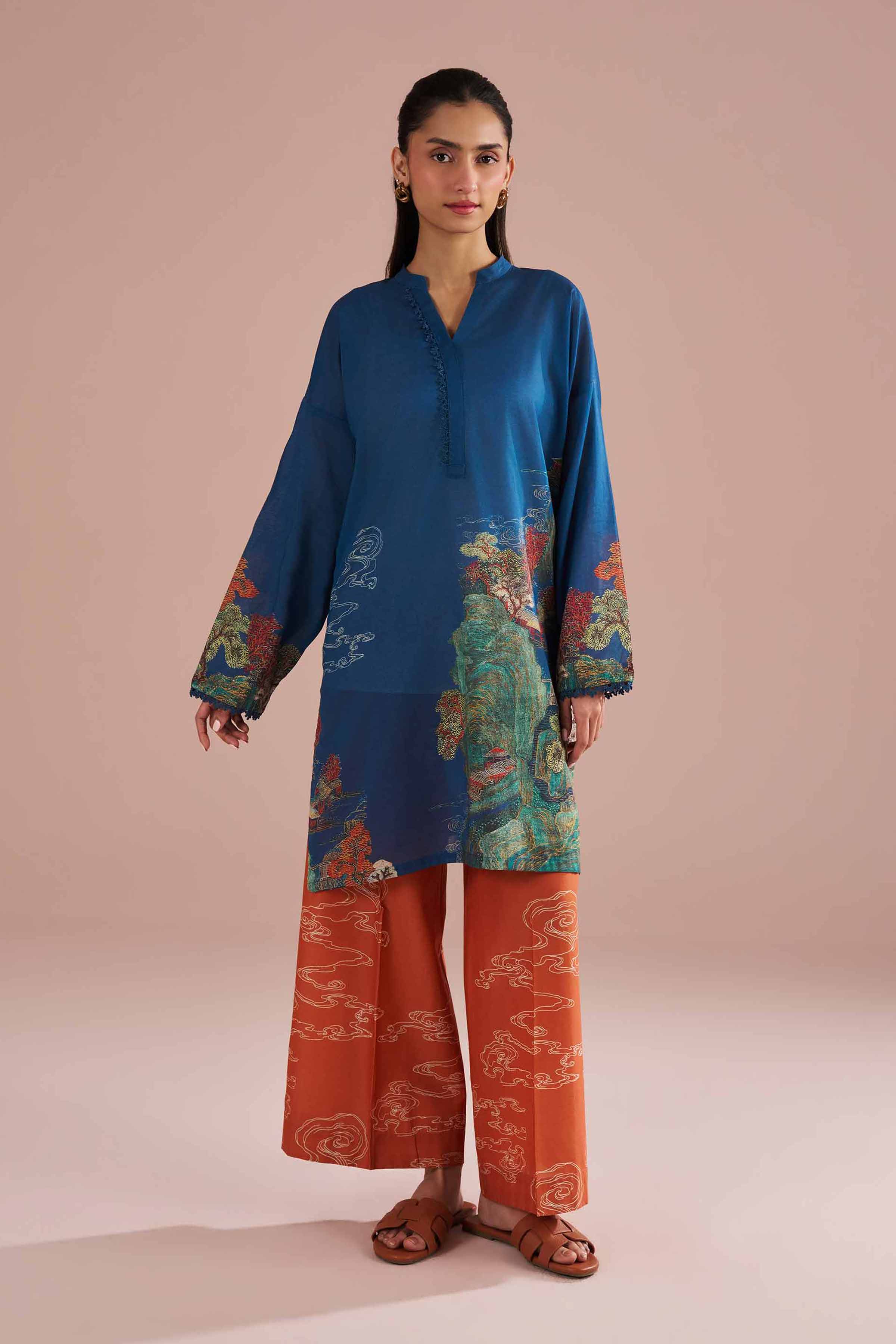 2 Piece - Printed Suit - PE26-268 for Women - Pret Collection | Nishat | Shop Online