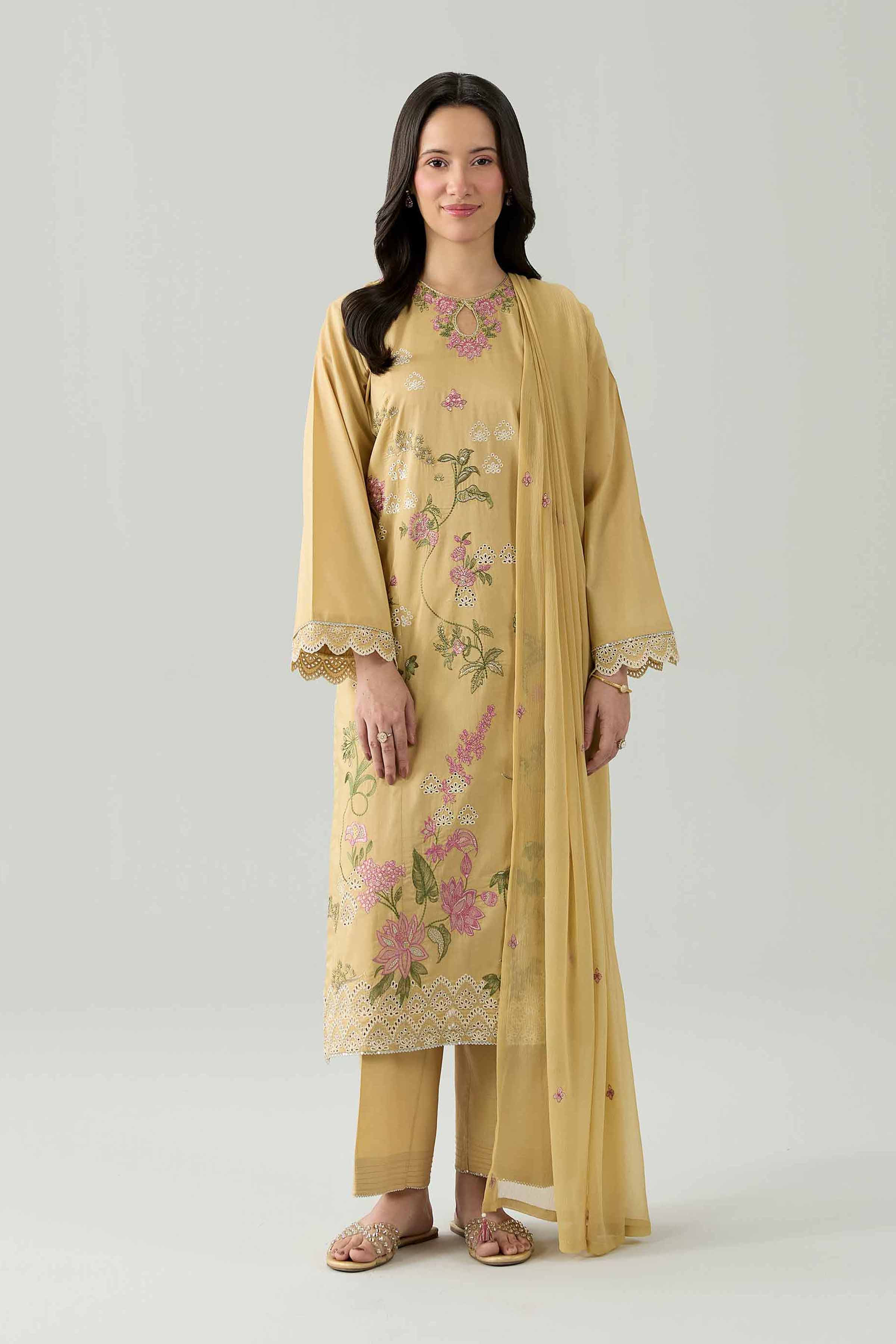3 Piece - Embroidered Suit - PE26-295