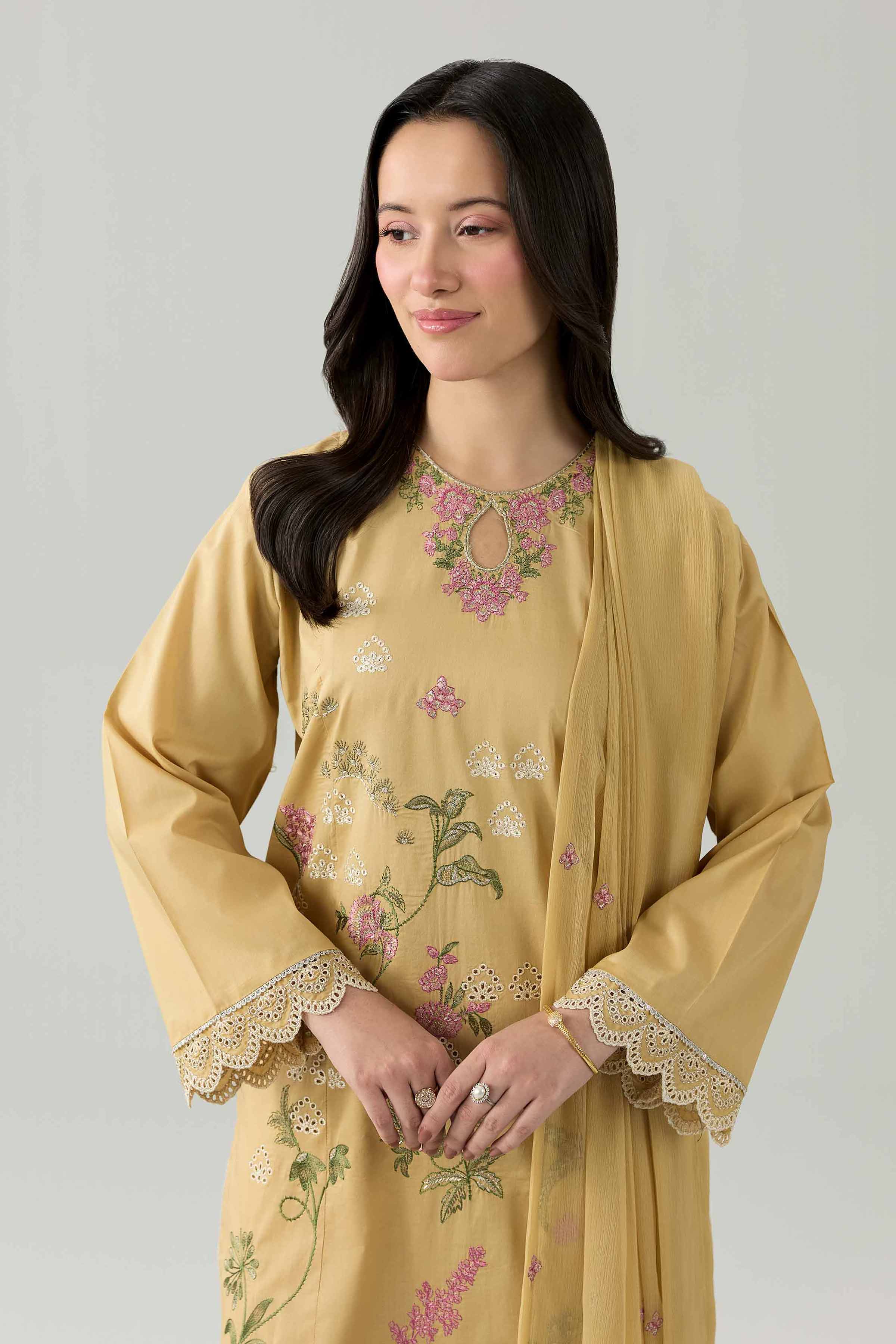 3 Piece - Embroidered Suit - PE26-295