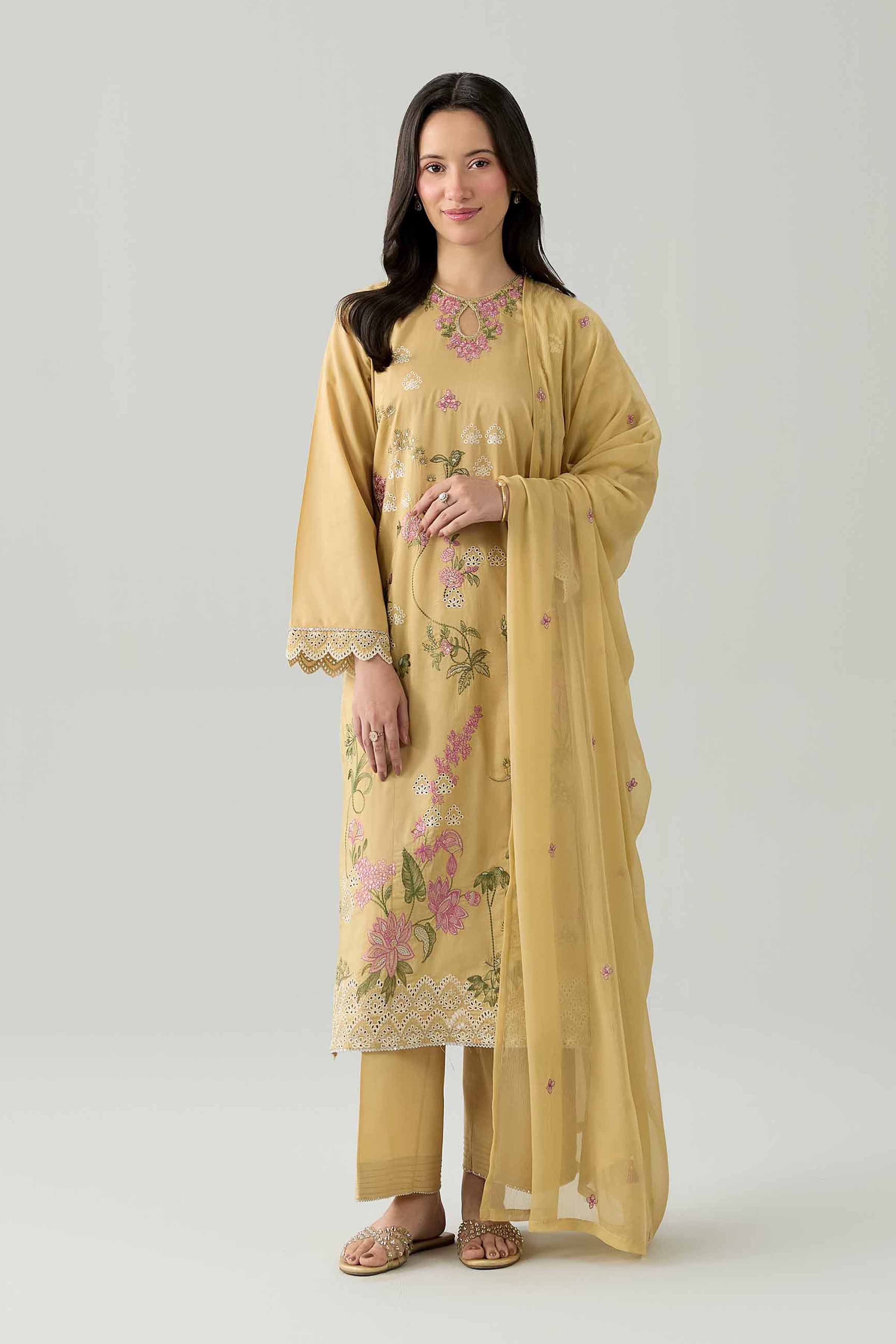 3 Piece - Embroidered Suit - PE26-295
