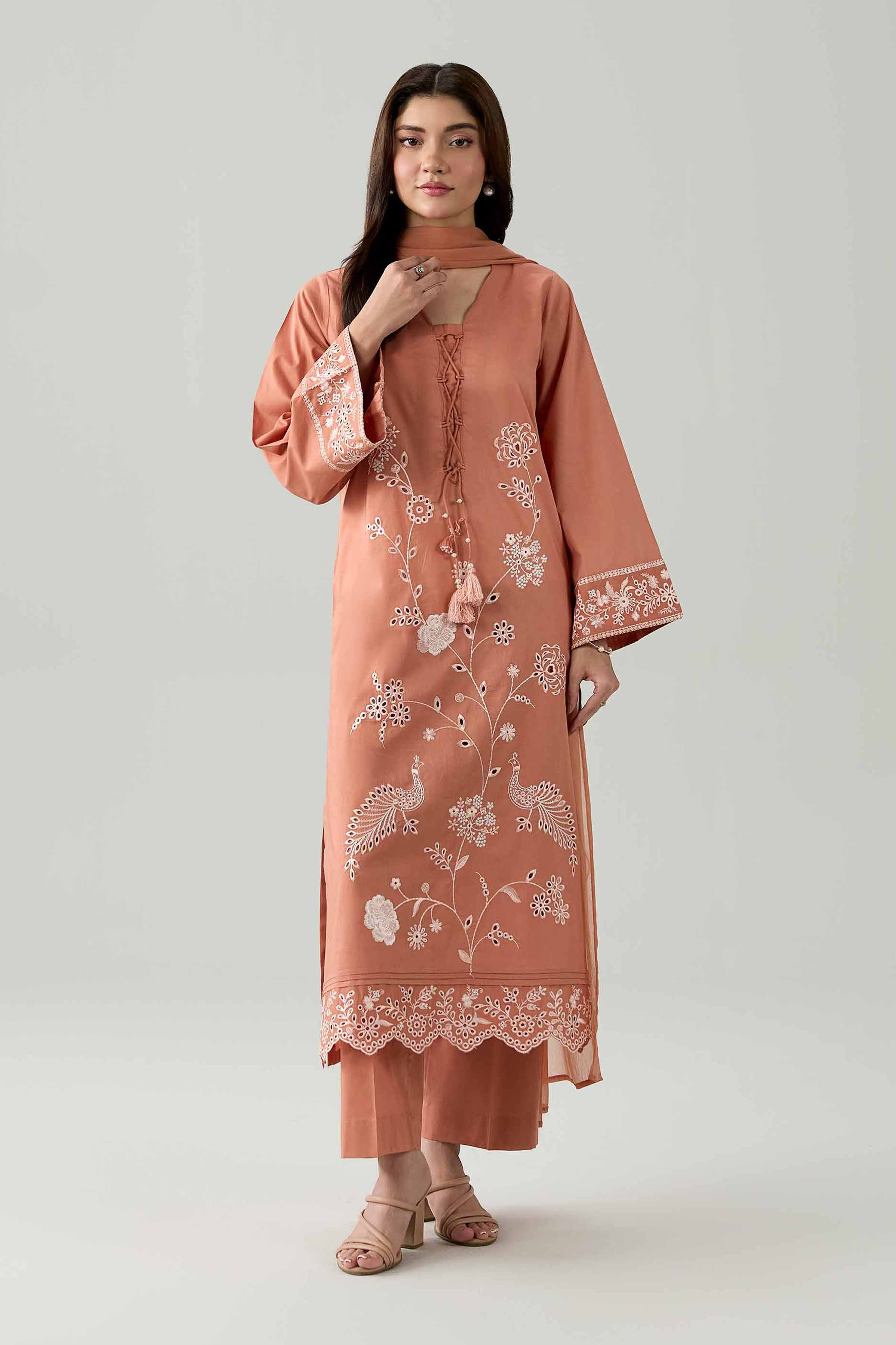 3 Piece - Embroidered Suit - PE26-296