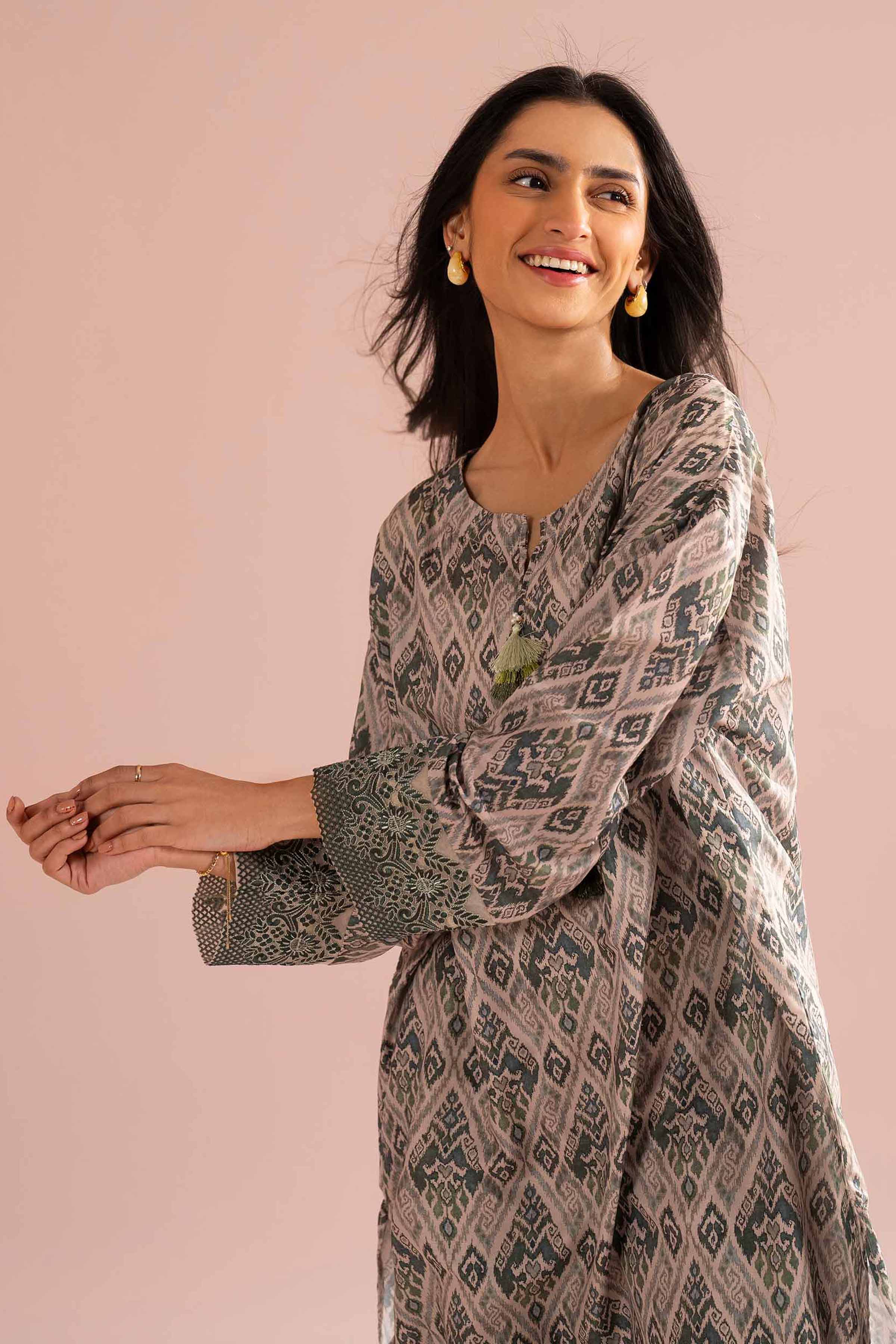 2 Piece - Printed Embroidered Suit - PE26-30 for Women - Pret Collection | Nishat | Shop Online