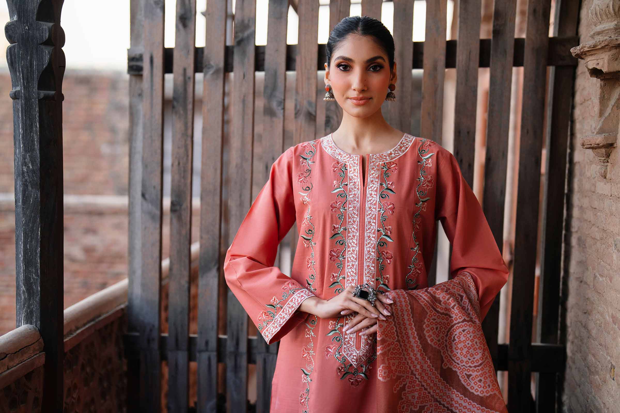 3 Piece - Embroidered Suit - PE26-317