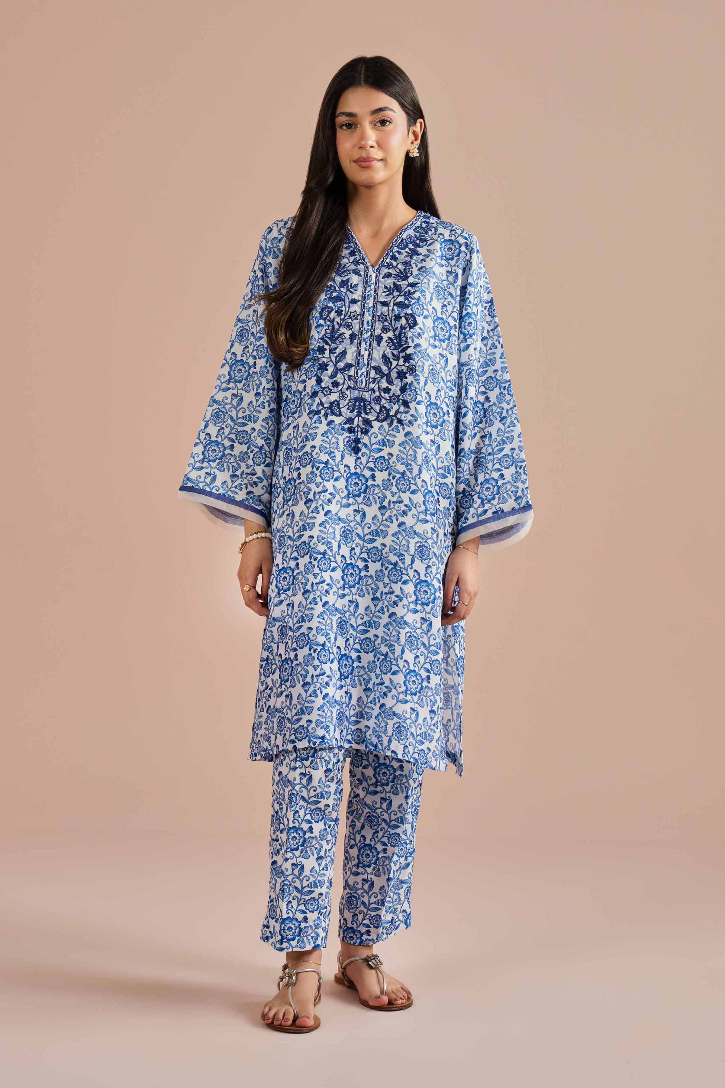 2 Piece - Printed Embroidered Suit - PE26-32 for Women - Pret Collection | Nishat | Shop Online