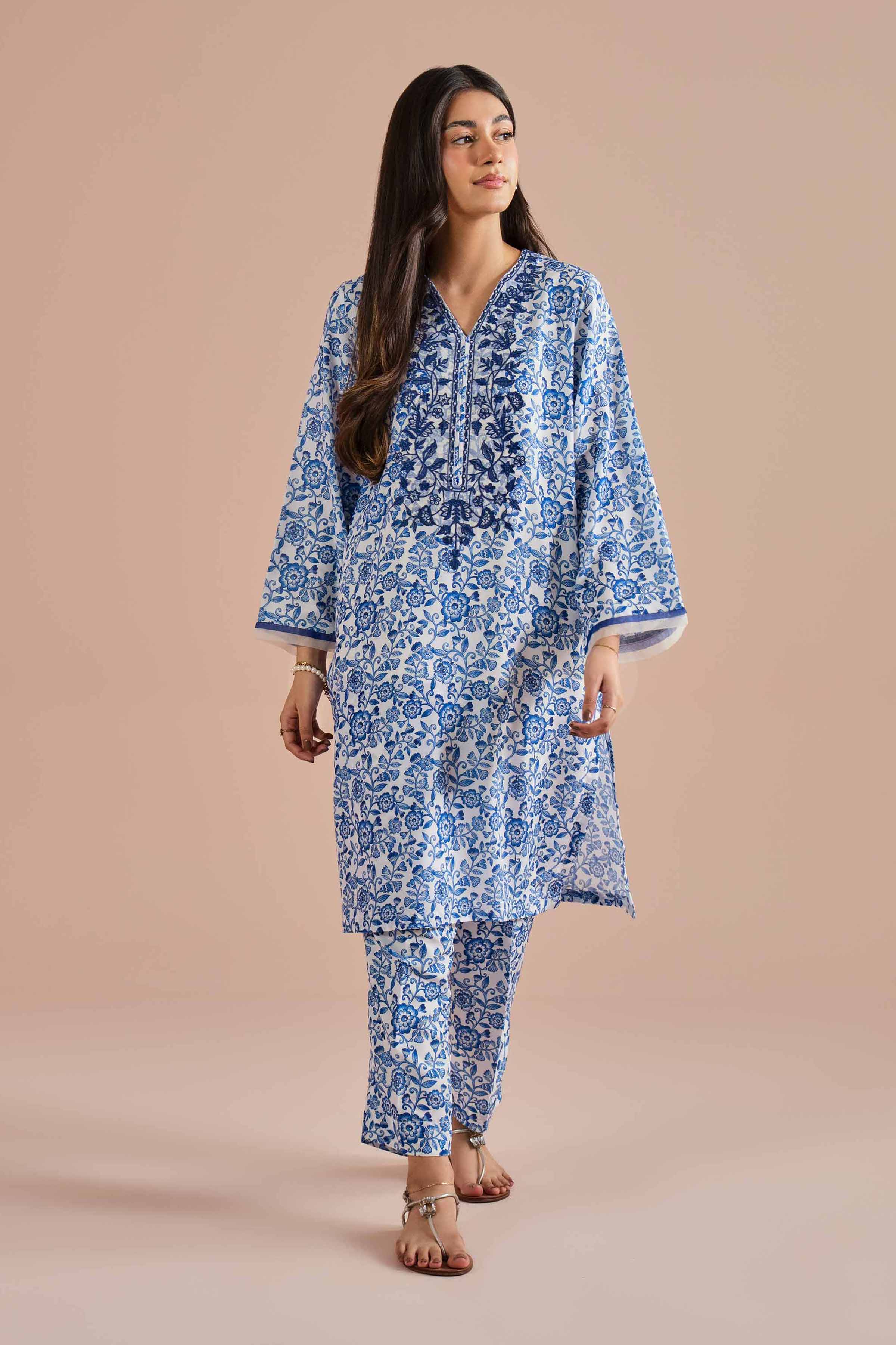2 Piece - Printed Embroidered Suit - PE26-32 for Women - Pret Collection | Nishat | Shop Online