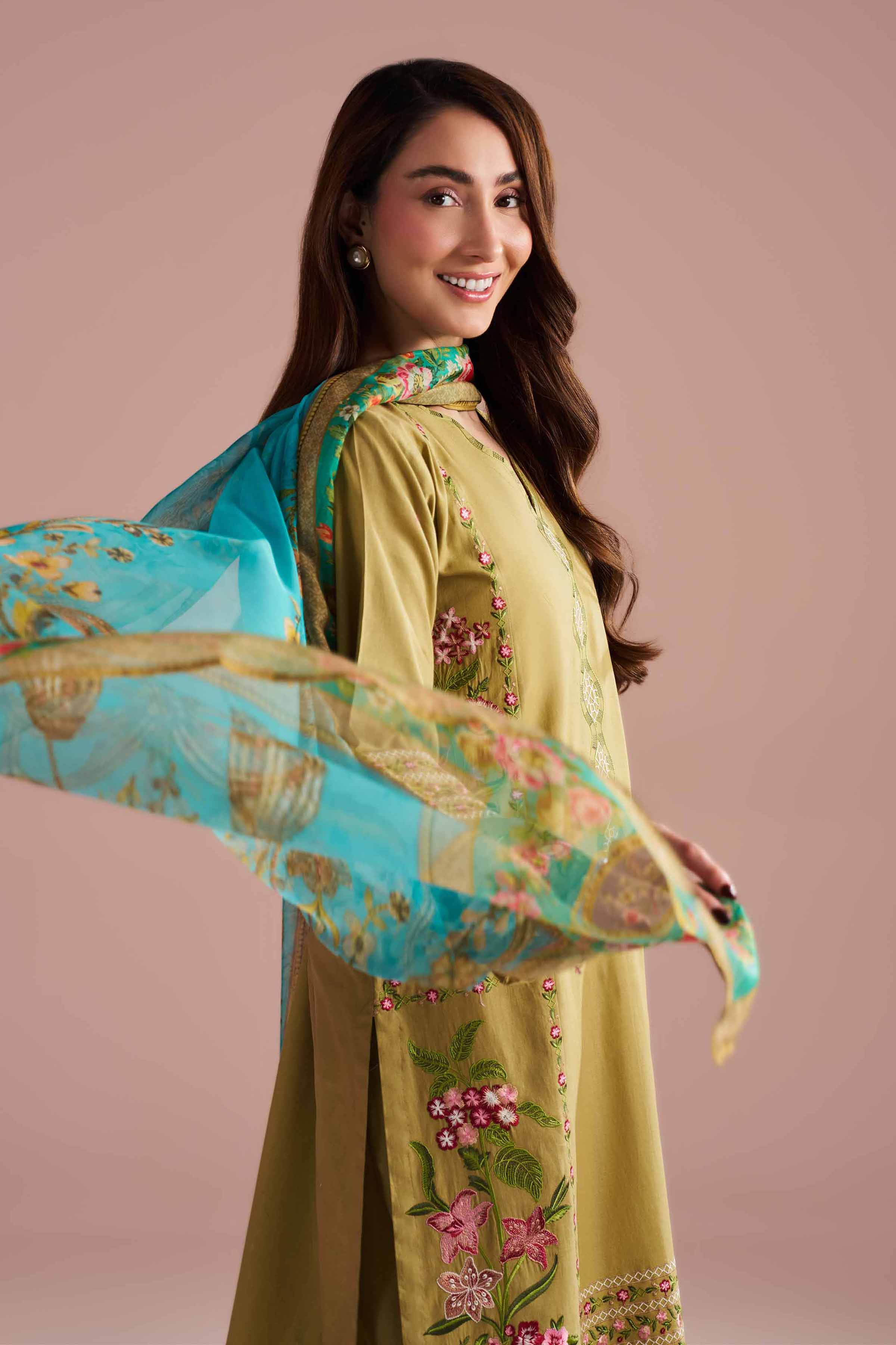 3 Piece - Embroidered Suit - PE26-321 for Women - Pret Collection | Nishat | Shop Online