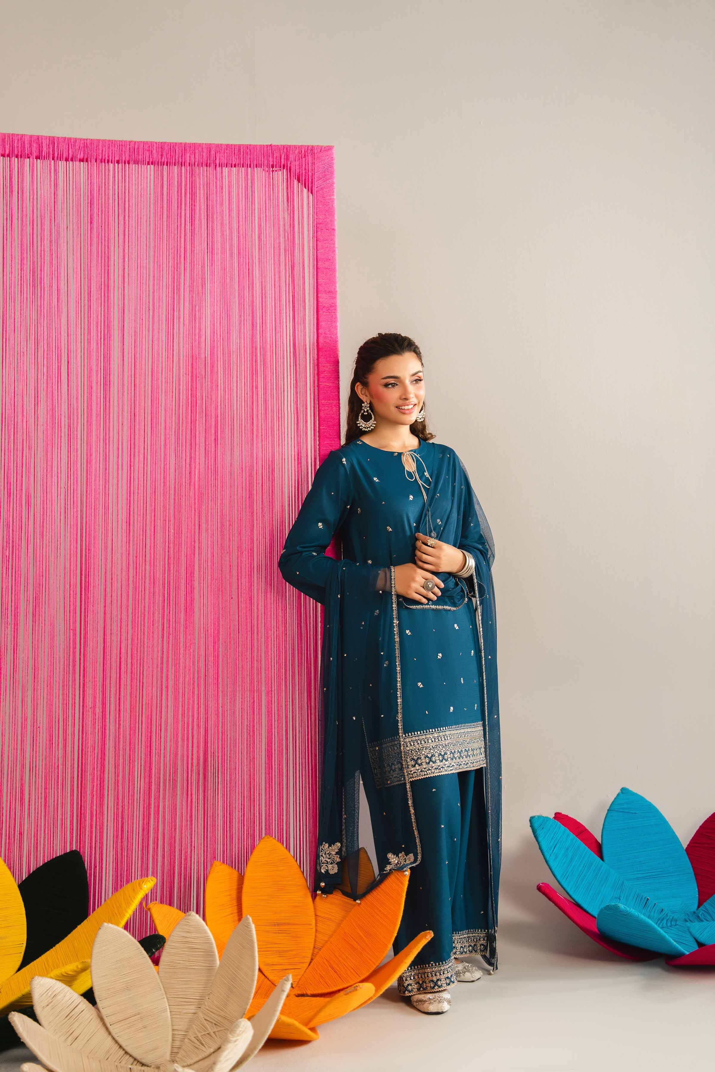 3 Piece - Embroidered Suit - PE26-327