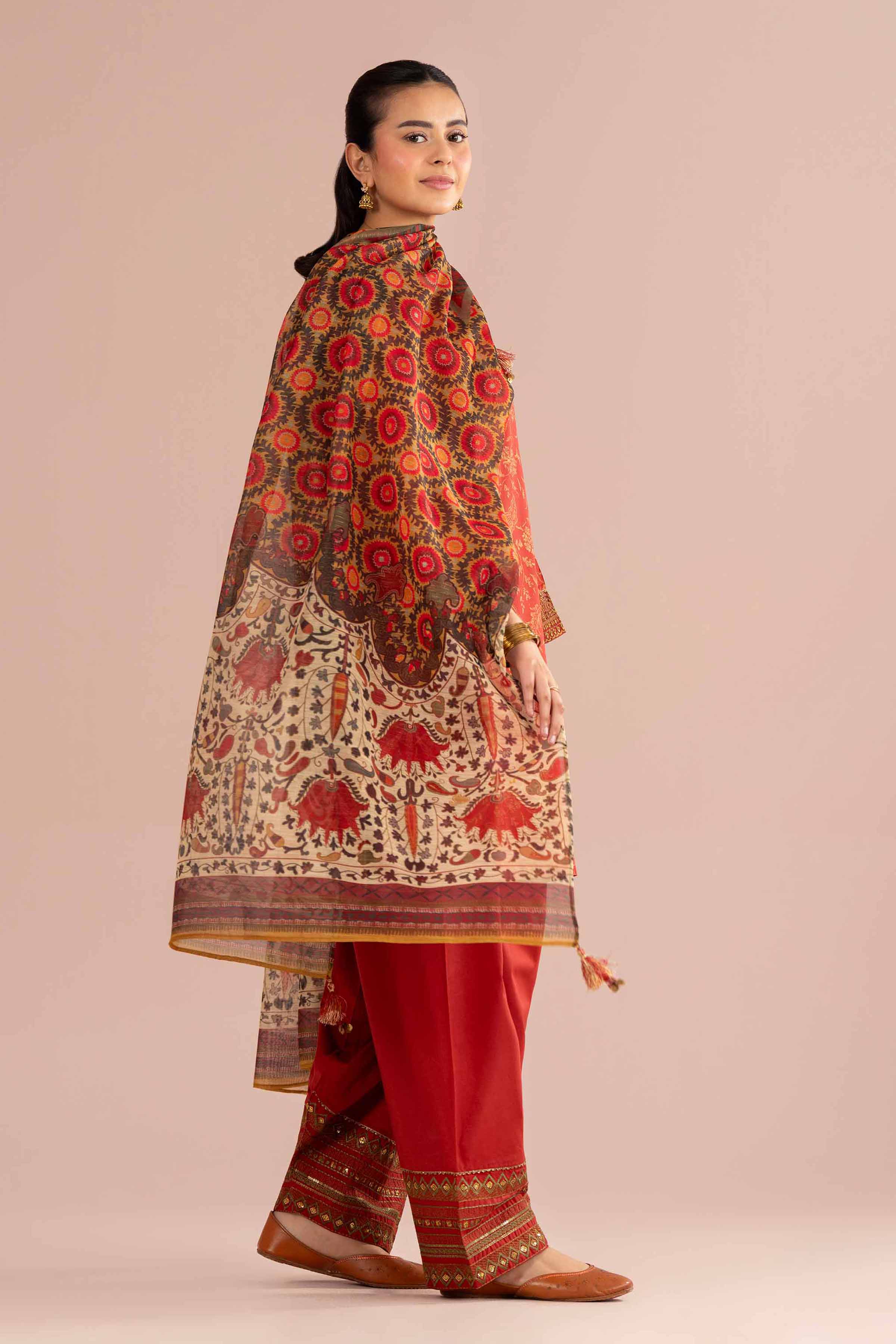 3 Piece - Printed Embroidered Suit - PE26-336 for Women - Pret Collection | Nishat | Shop Online