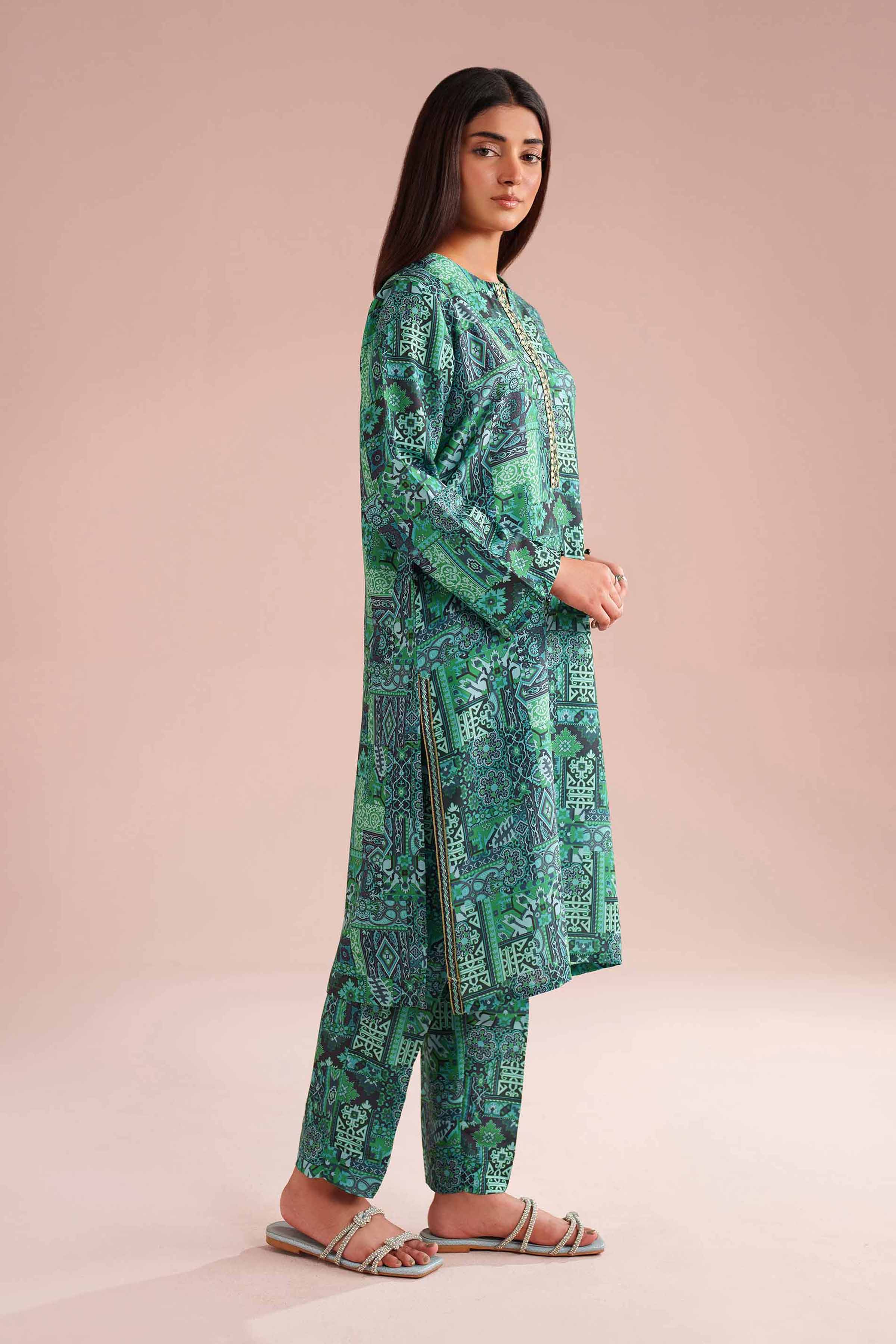 2 Piece - Printed Embroidered Suit - PE26-35 for Women - Pret Collection | Nishat | Shop Online