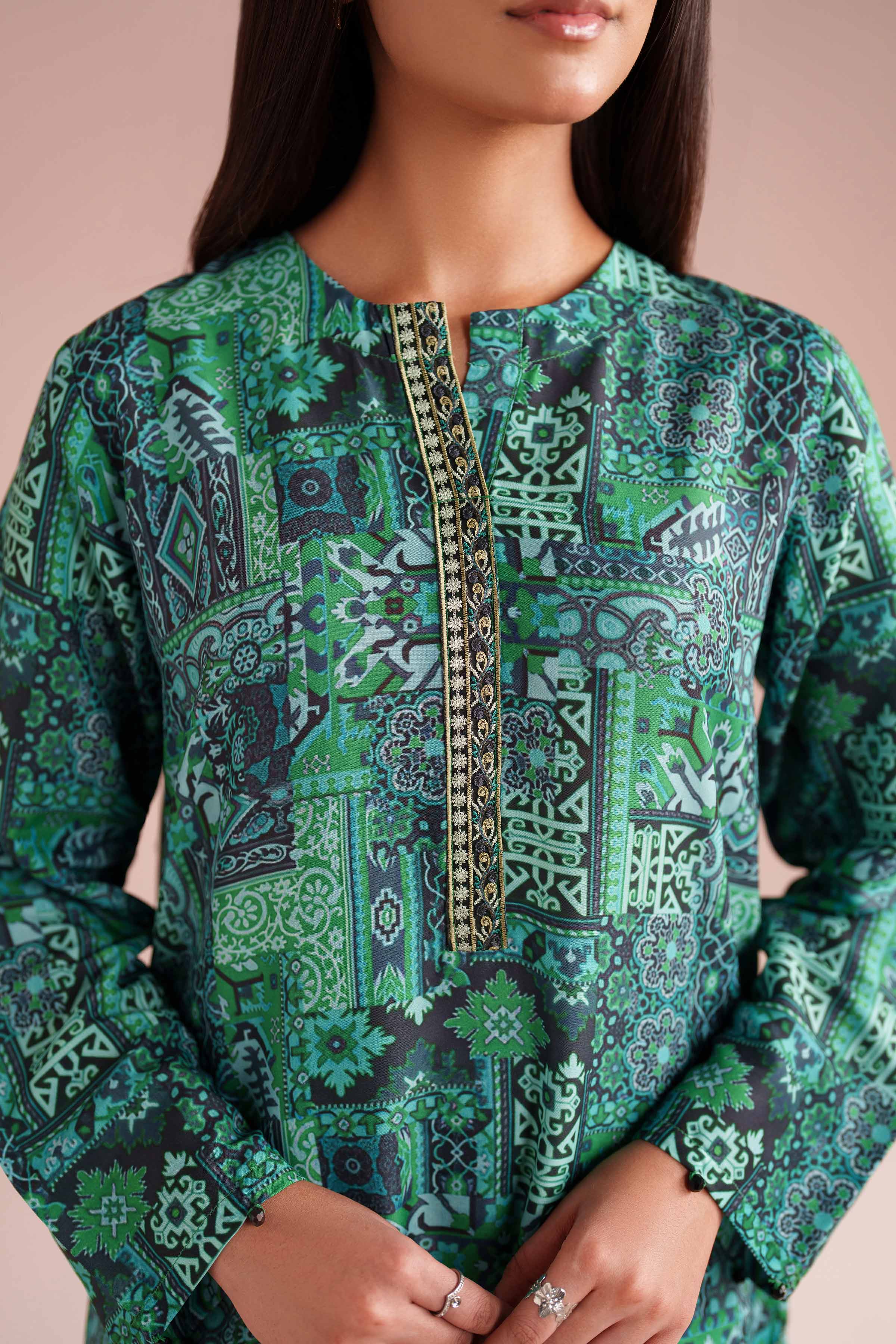 2 Piece - Printed Embroidered Suit - PE26-35 for Women - Pret Collection | Nishat | Shop Online