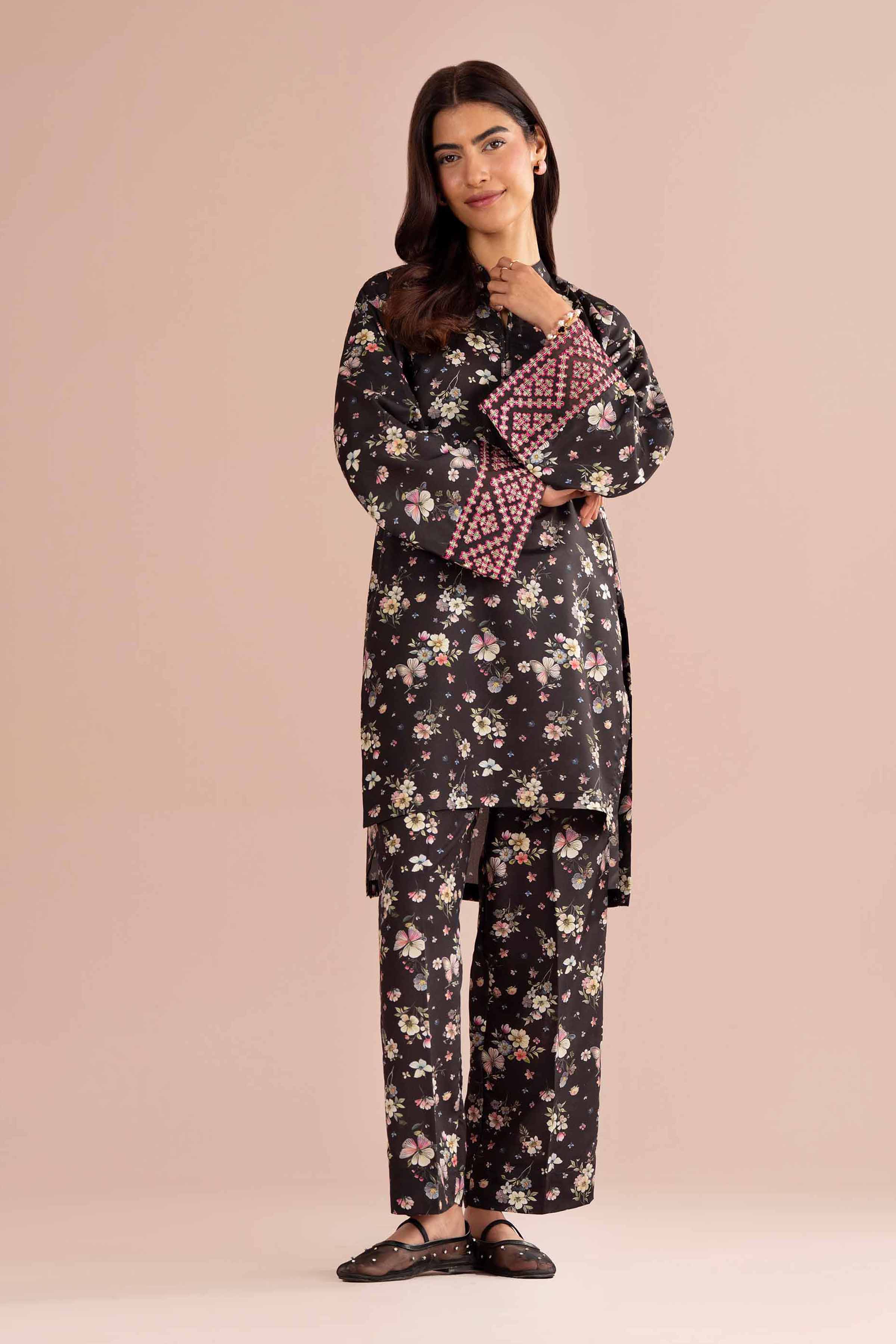 2 Piece - Printed Embroidered Suit - PE26-414 for Women - Pret Collection | Nishat | Shop Online