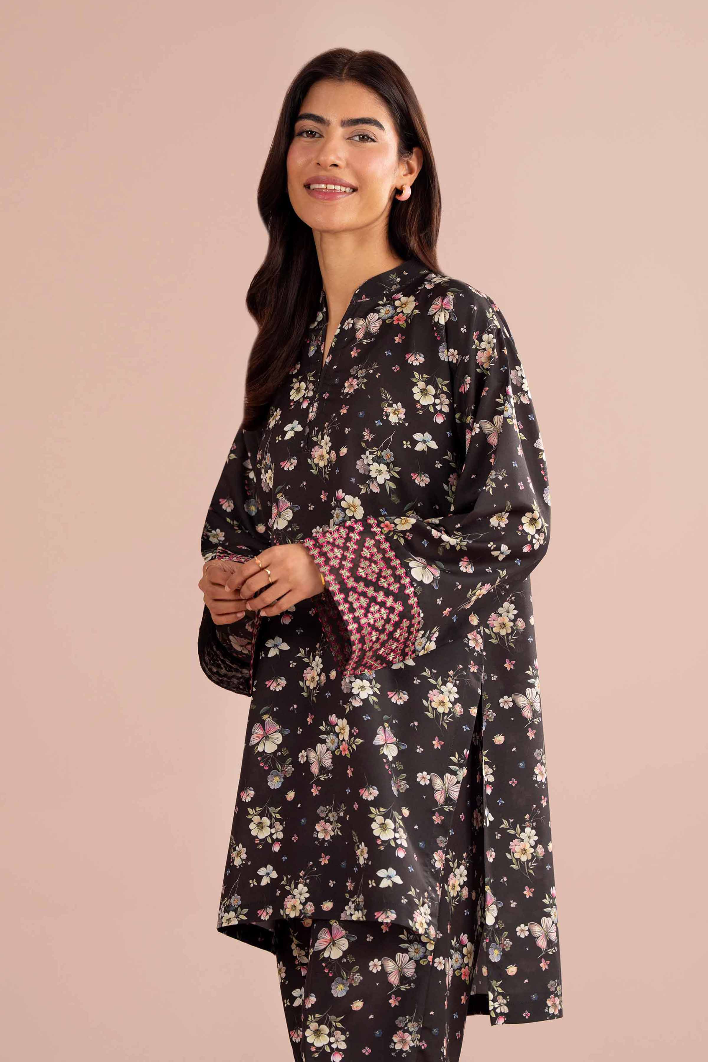 2 Piece - Printed Embroidered Suit - PE26-414 for Women - Pret Collection | Nishat | Shop Online