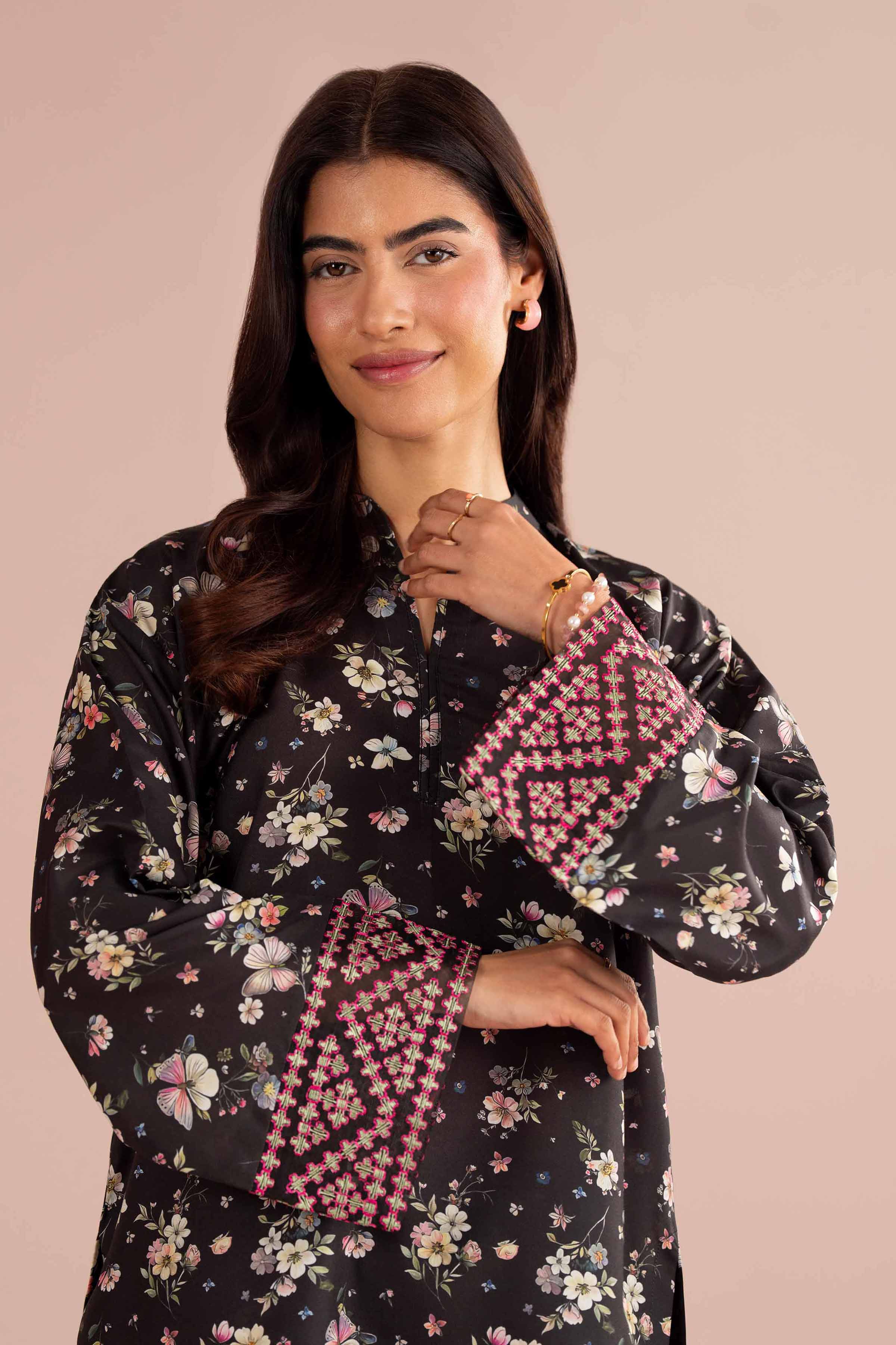 2 Piece - Printed Embroidered Suit - PE26-414 for Women - Pret Collection | Nishat | Shop Online