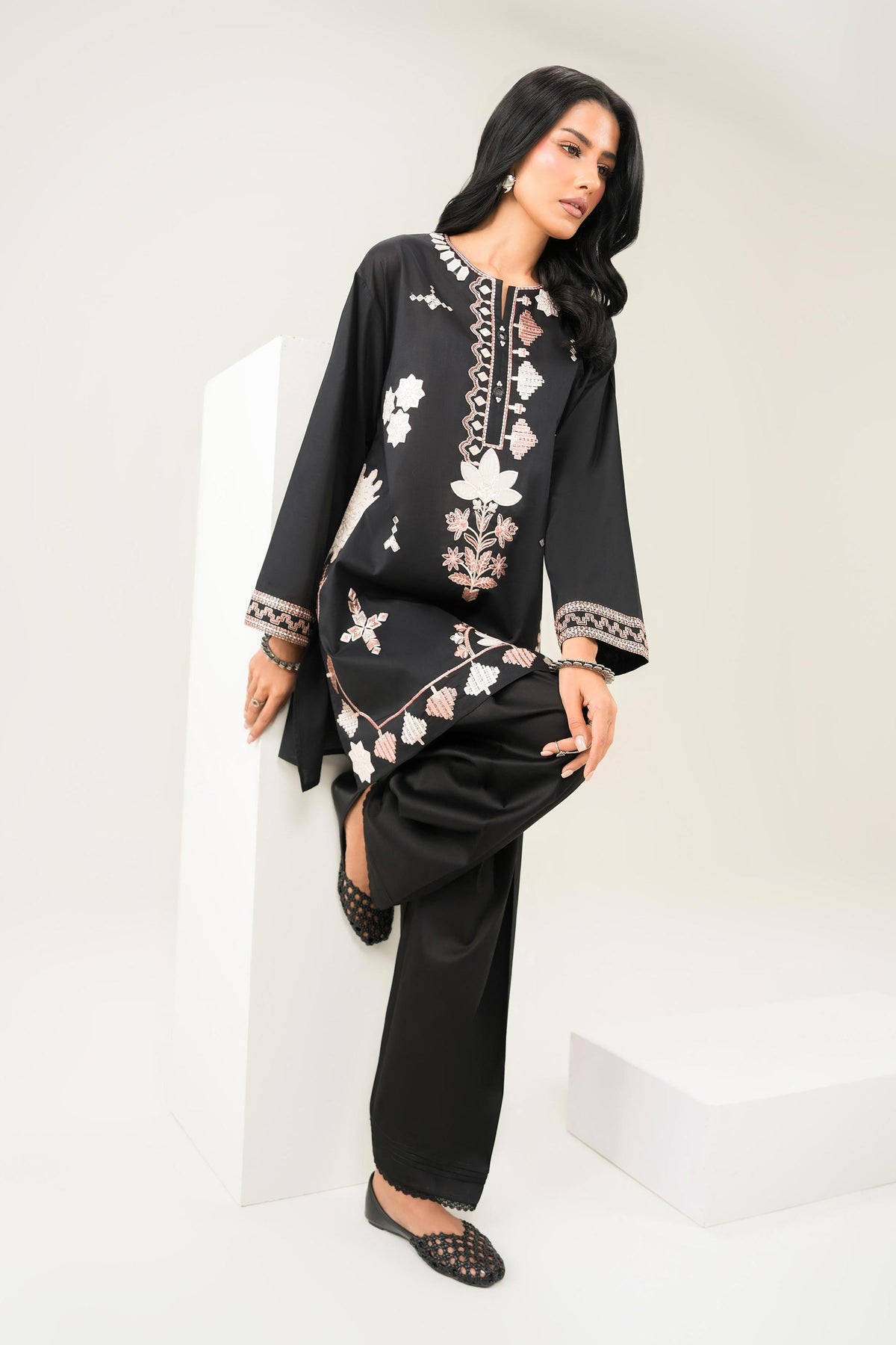 2 Piece - Embroidered Suit - PE26-450 for Women - Pret Collection | Nishat | Shop Online