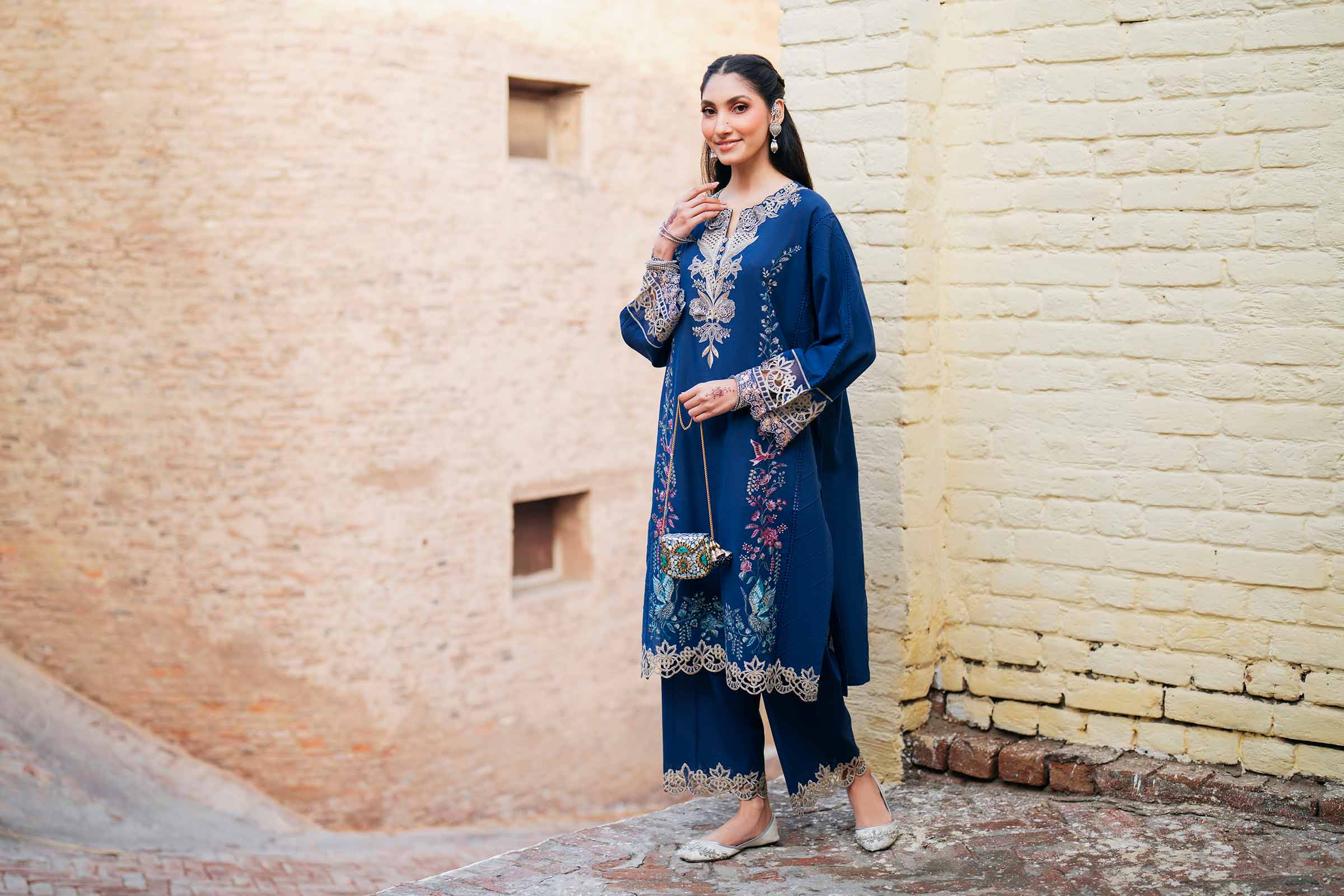 2 Piece - Embroidered Suit - PE26-47 for Women - Pret Collection | Nishat | Shop Online