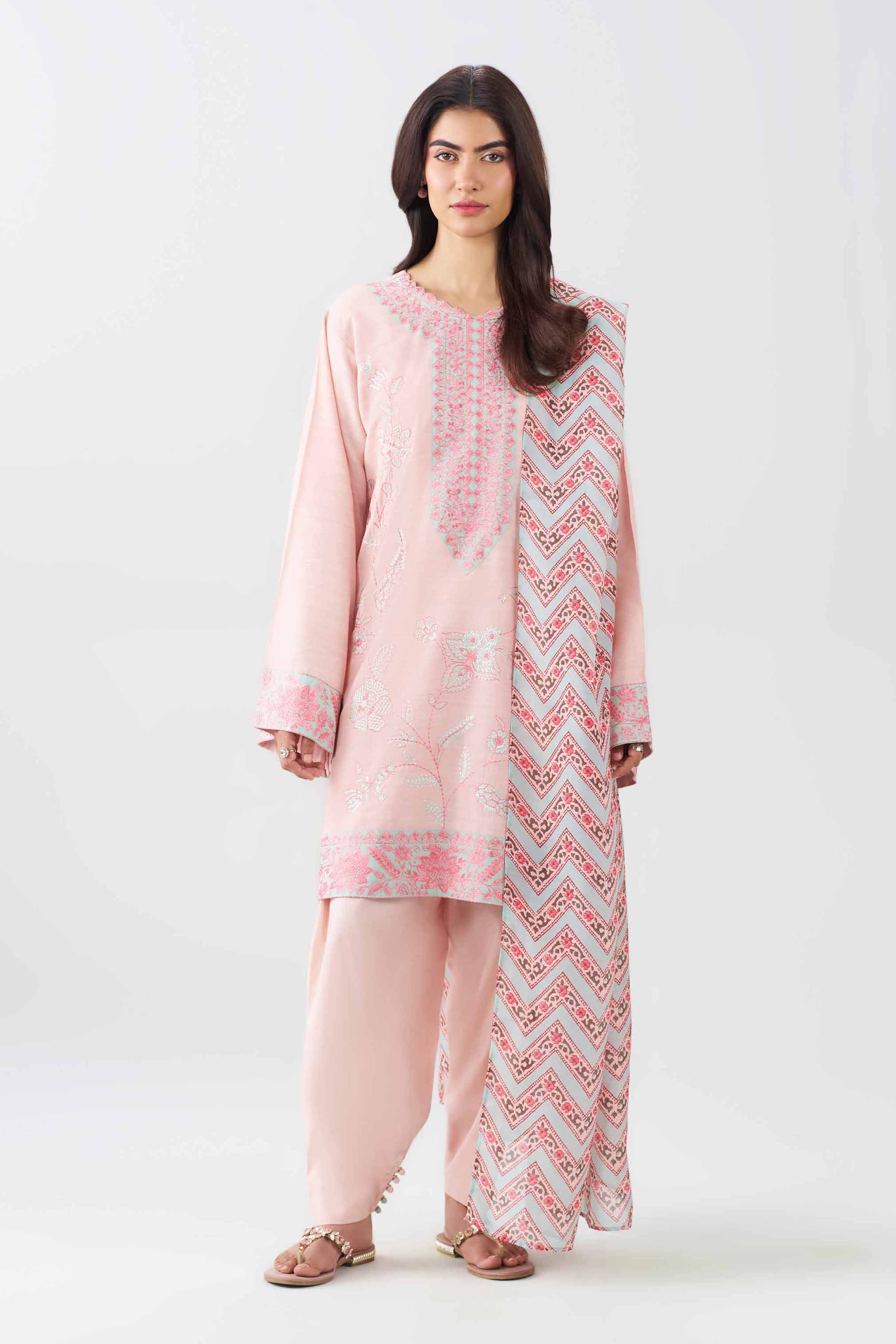 3 Piece - Embroidered Suit - PE26-538