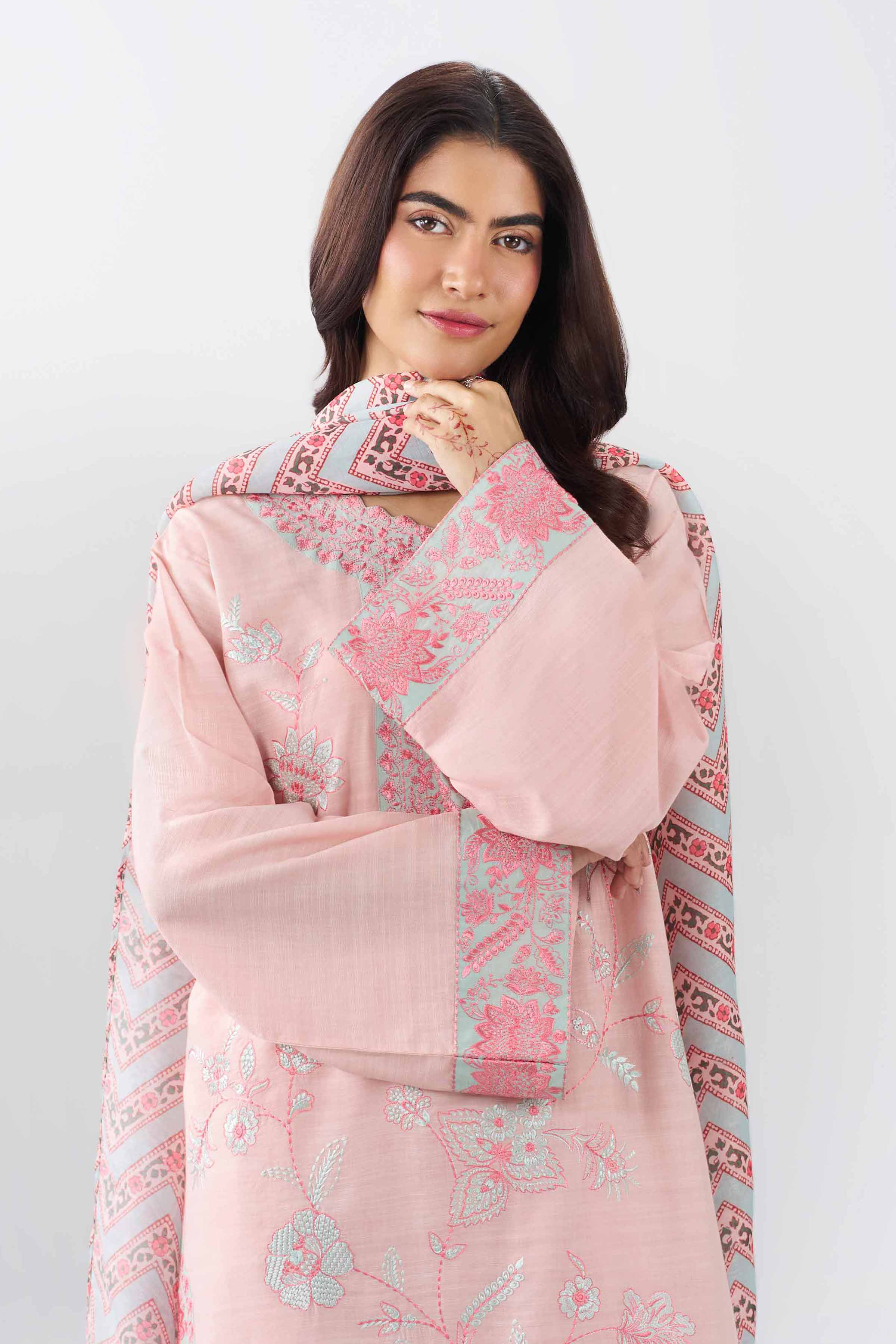 3 Piece - Embroidered Suit - PE26-538