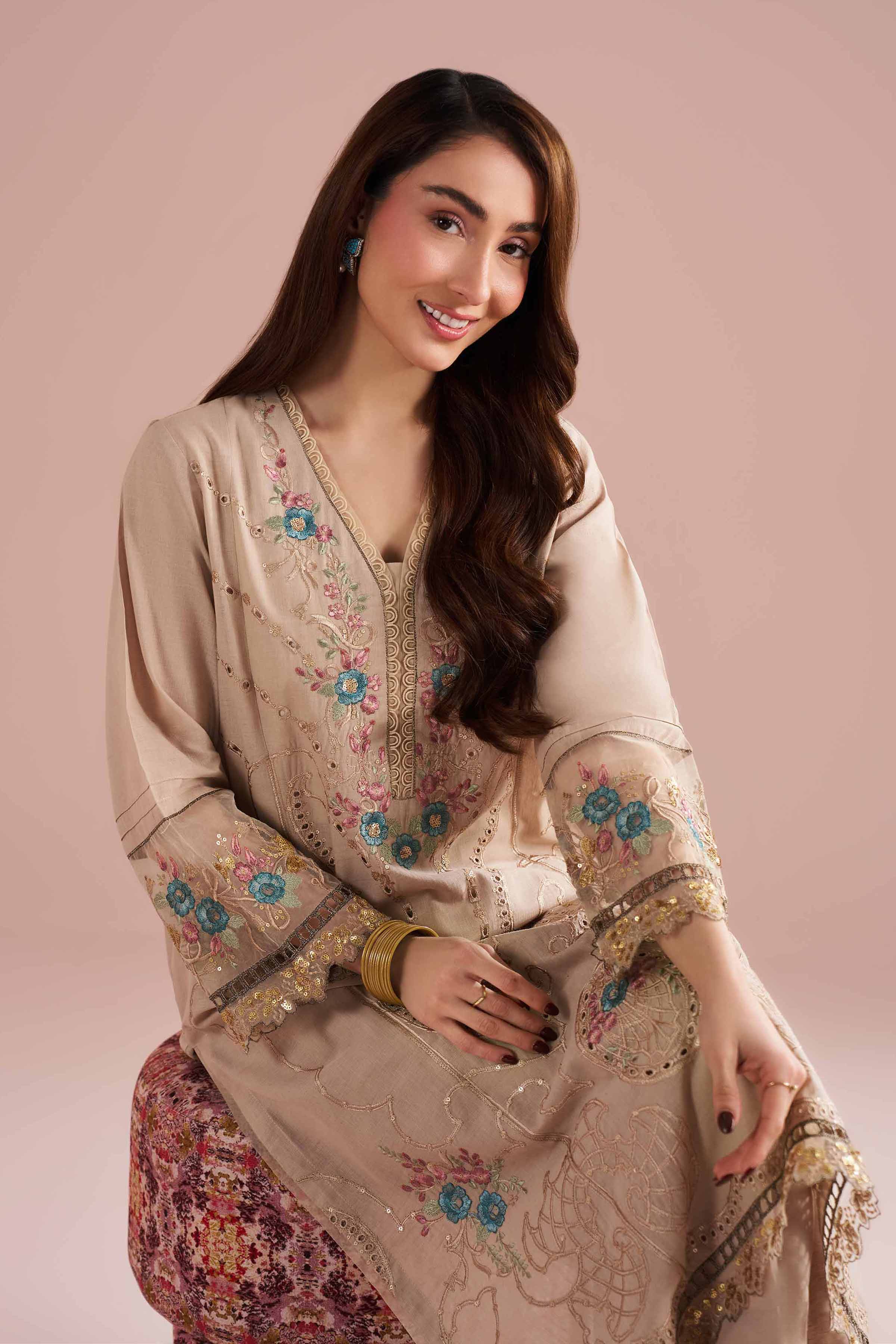 2 Piece - Embroidered Suit - PE26-55 for Women - Pret Collection | Nishat | Shop Online