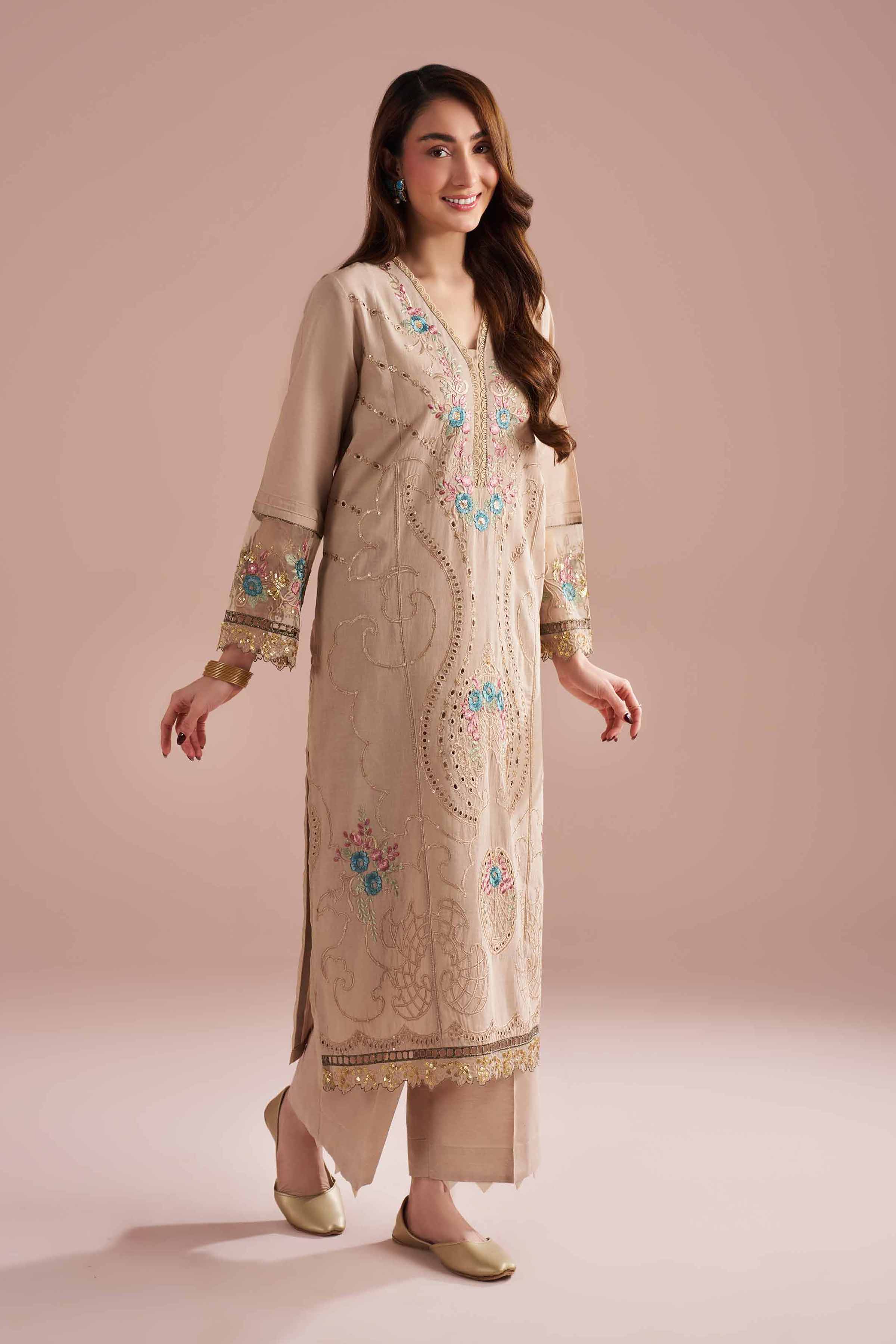 2 Piece - Embroidered Suit - PE26-55 for Women - Pret Collection | Nishat | Shop Online