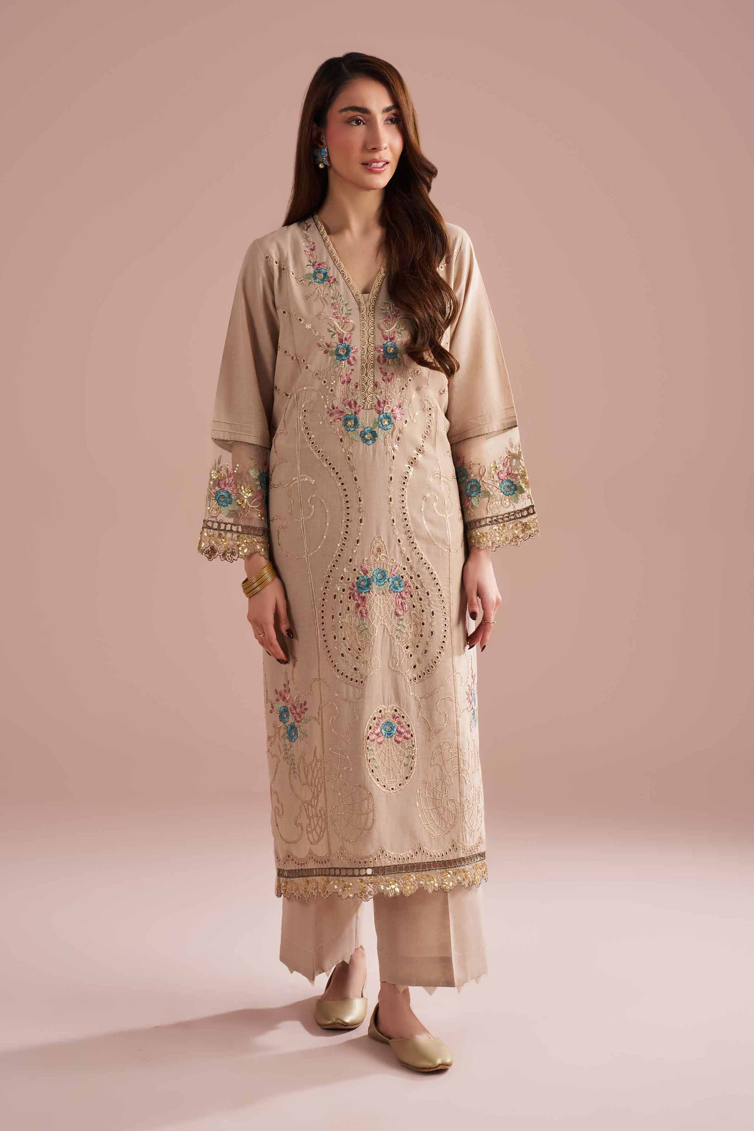2 Piece - Embroidered Suit - PE26-55 for Women - Pret Collection | Nishat | Shop Online