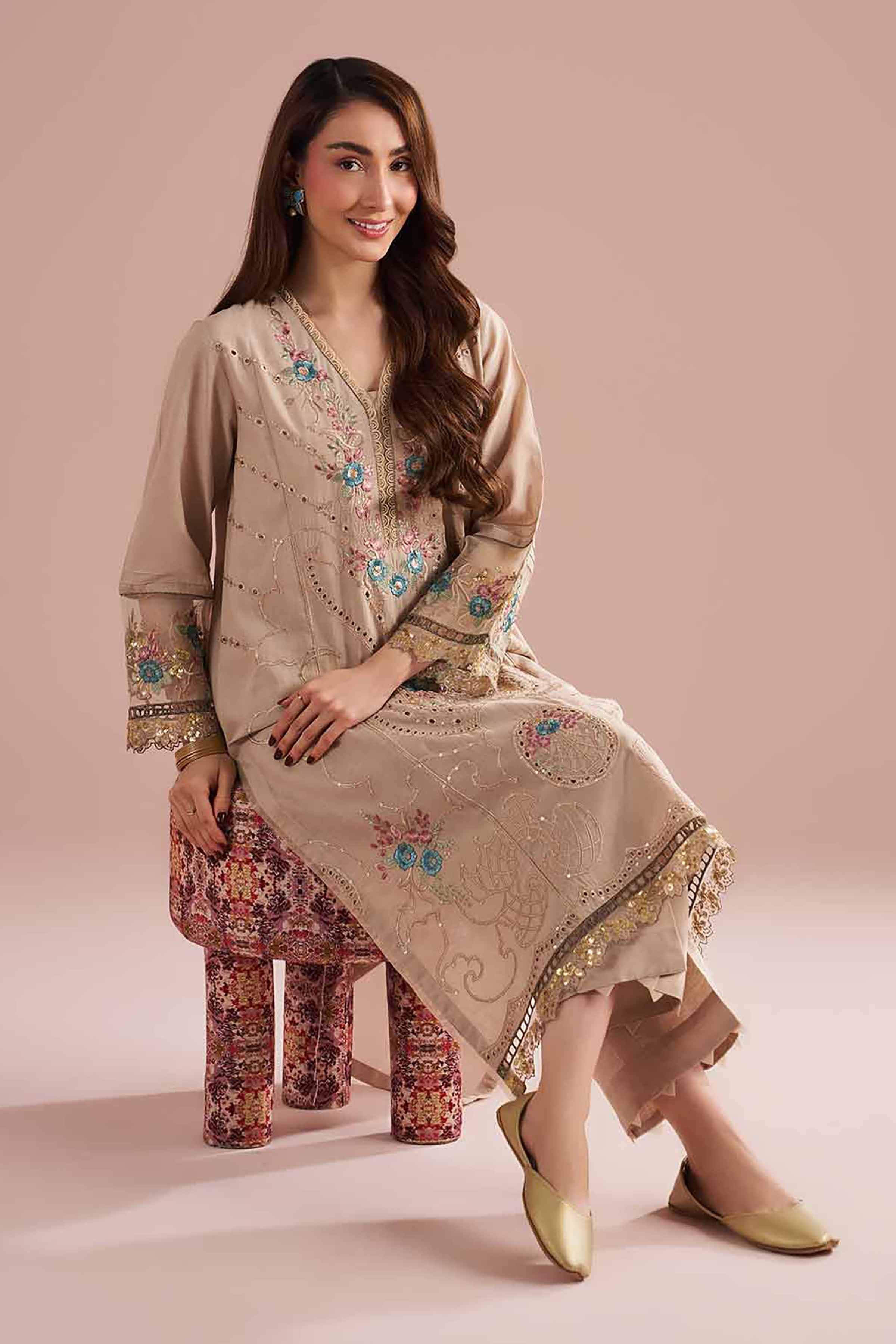 2 Piece - Embroidered Suit - PE26-55 for Women - Pret Collection | Nishat | Shop Online