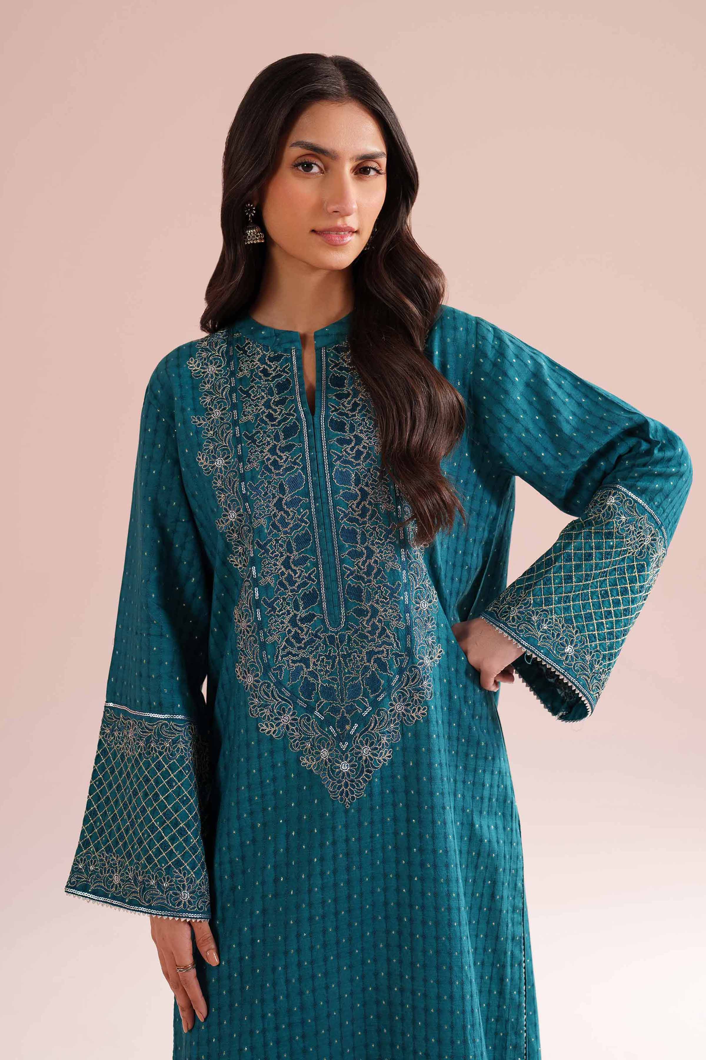 2 Piece - Embroidered Suit - PE26-56