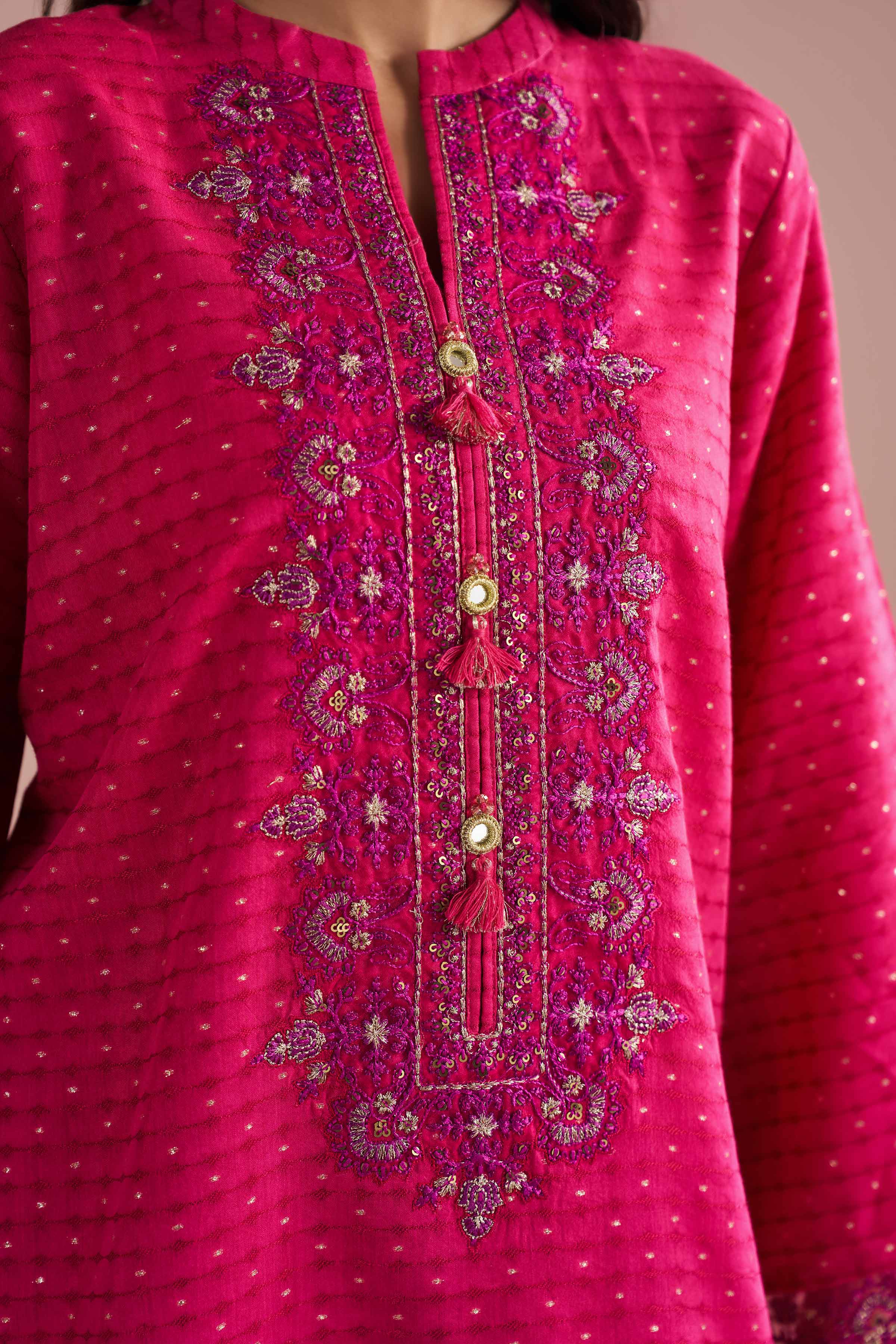2 Piece - Embroidered Suit - PE26-57