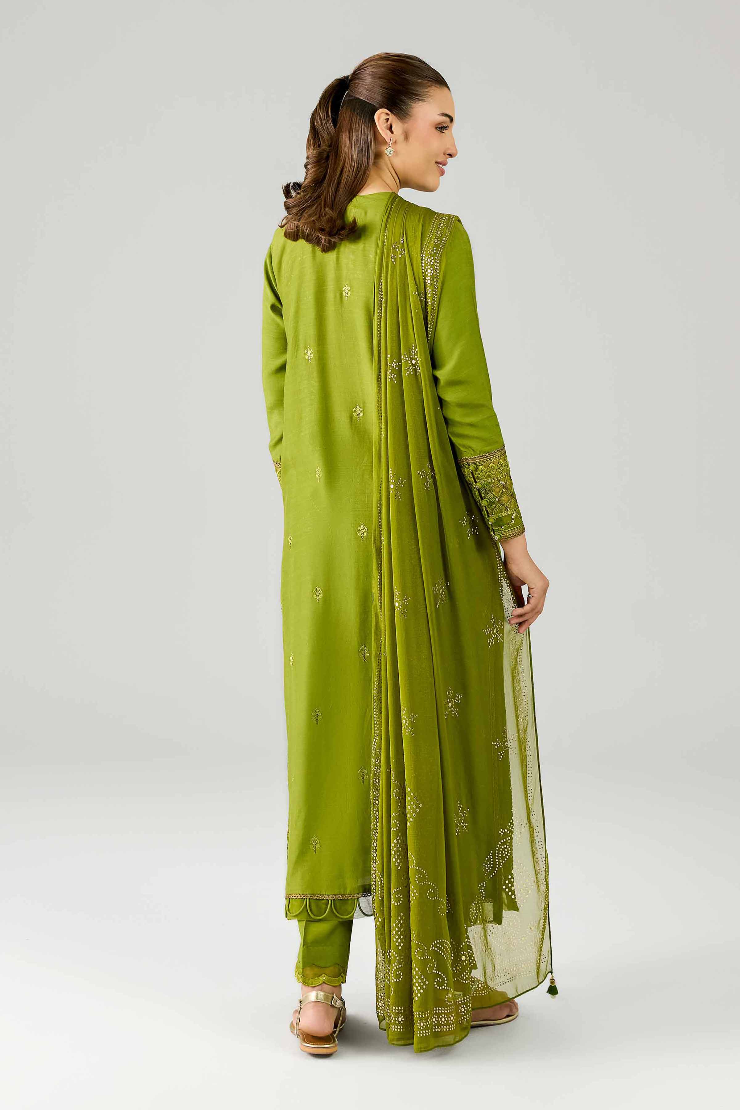 3 Piece - Embroidered Suit - PE26-599