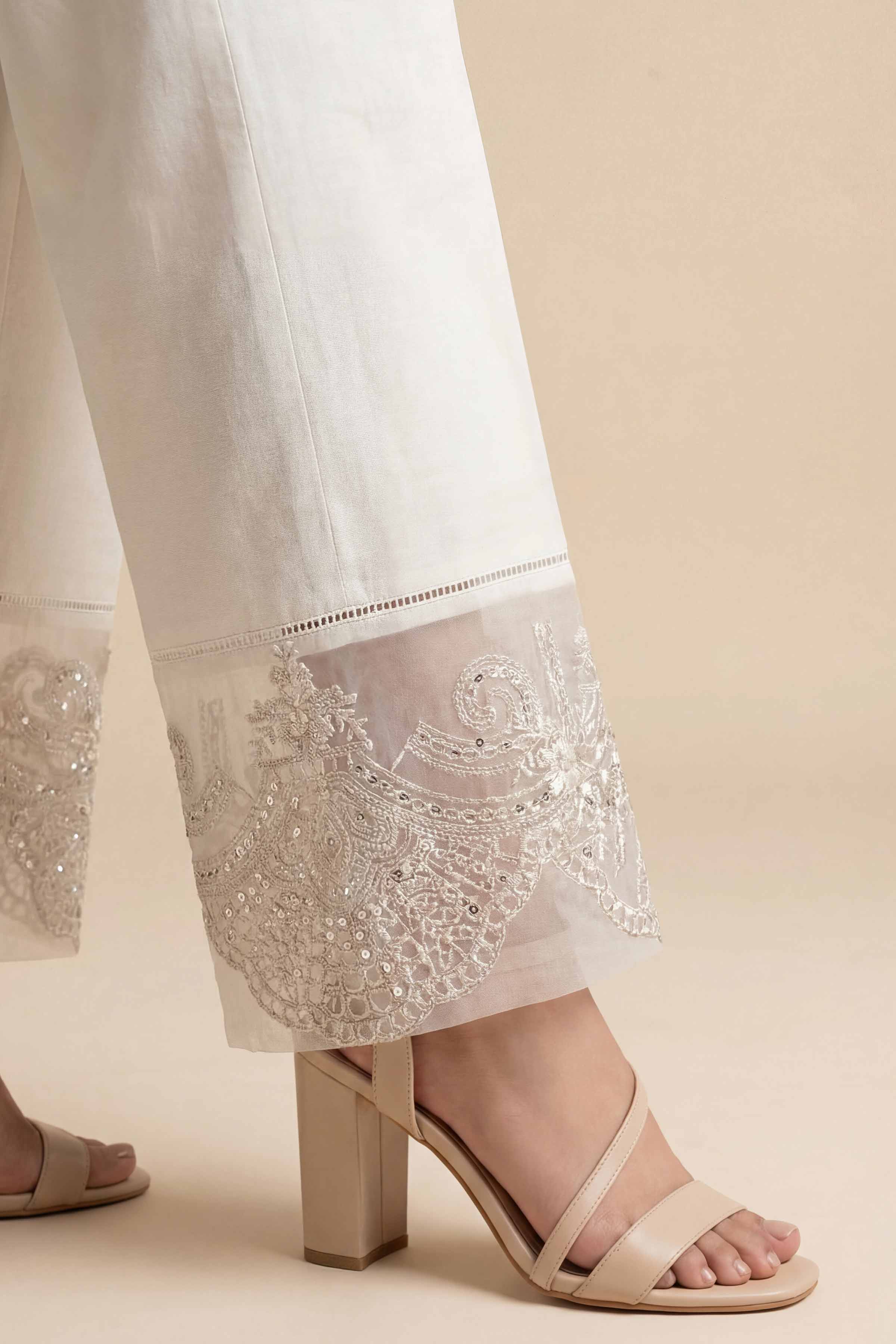 Embroidered Trousers - PE26-638 for Women - Pret Collection | Nishat | Shop Online