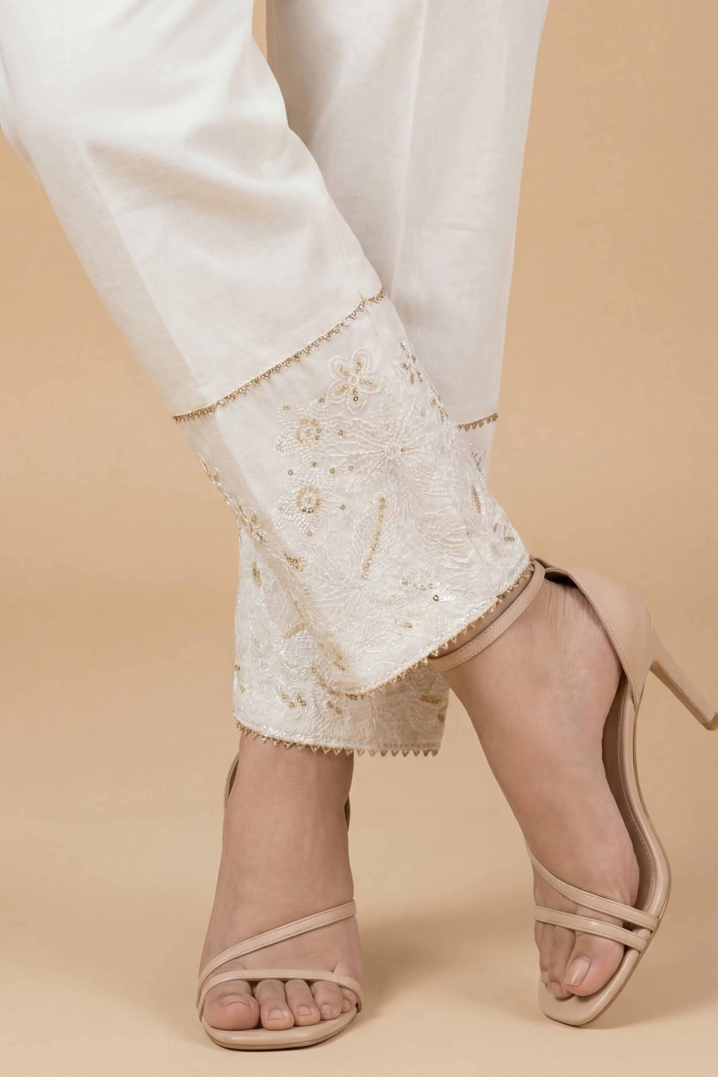 Embroidered Trousers - PE26-642 for Women - Pret Collection | Nishat | Shop Online