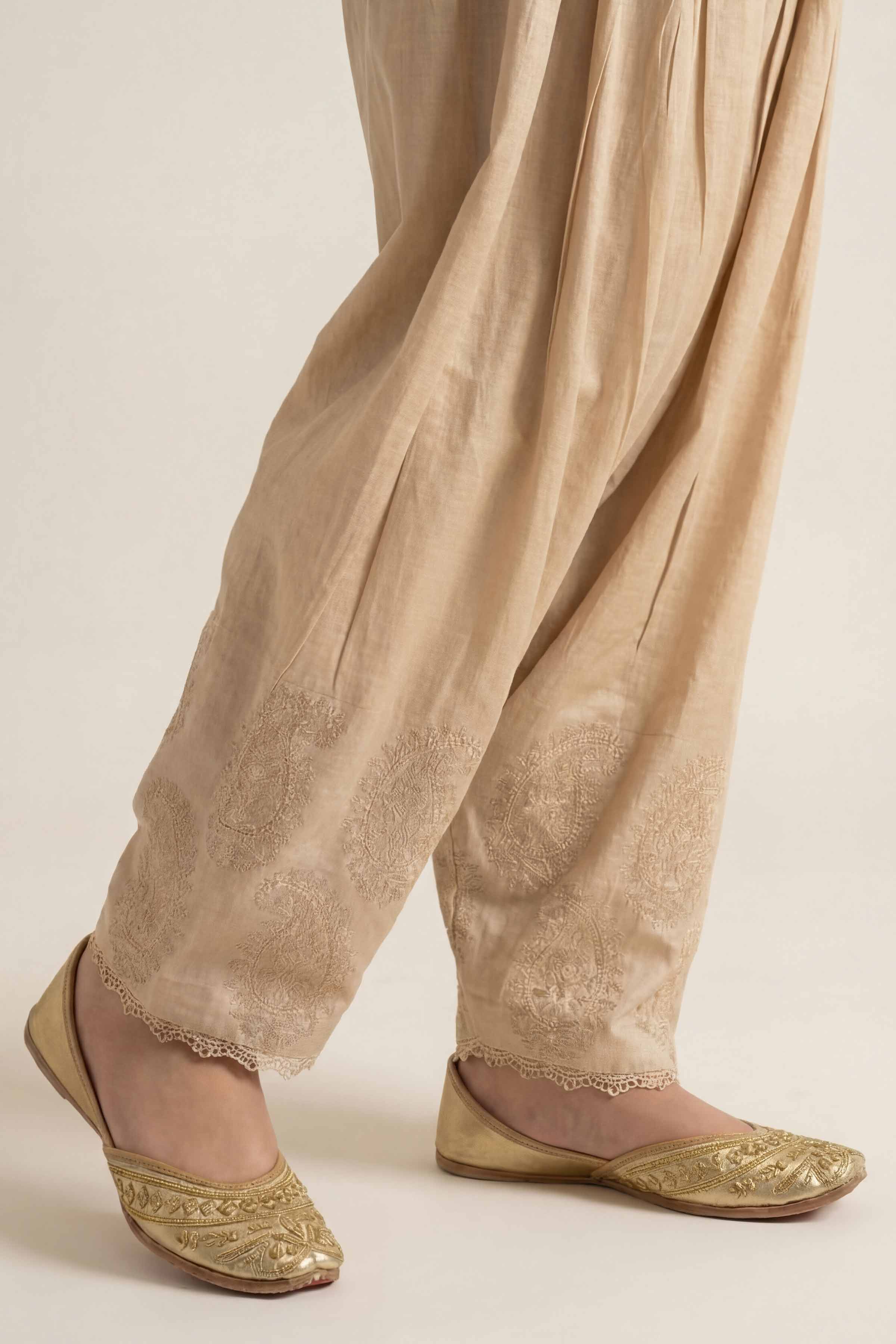 Embroidered Trousers - PE26-644 for Women - Pret Collection | Nishat | Shop Online