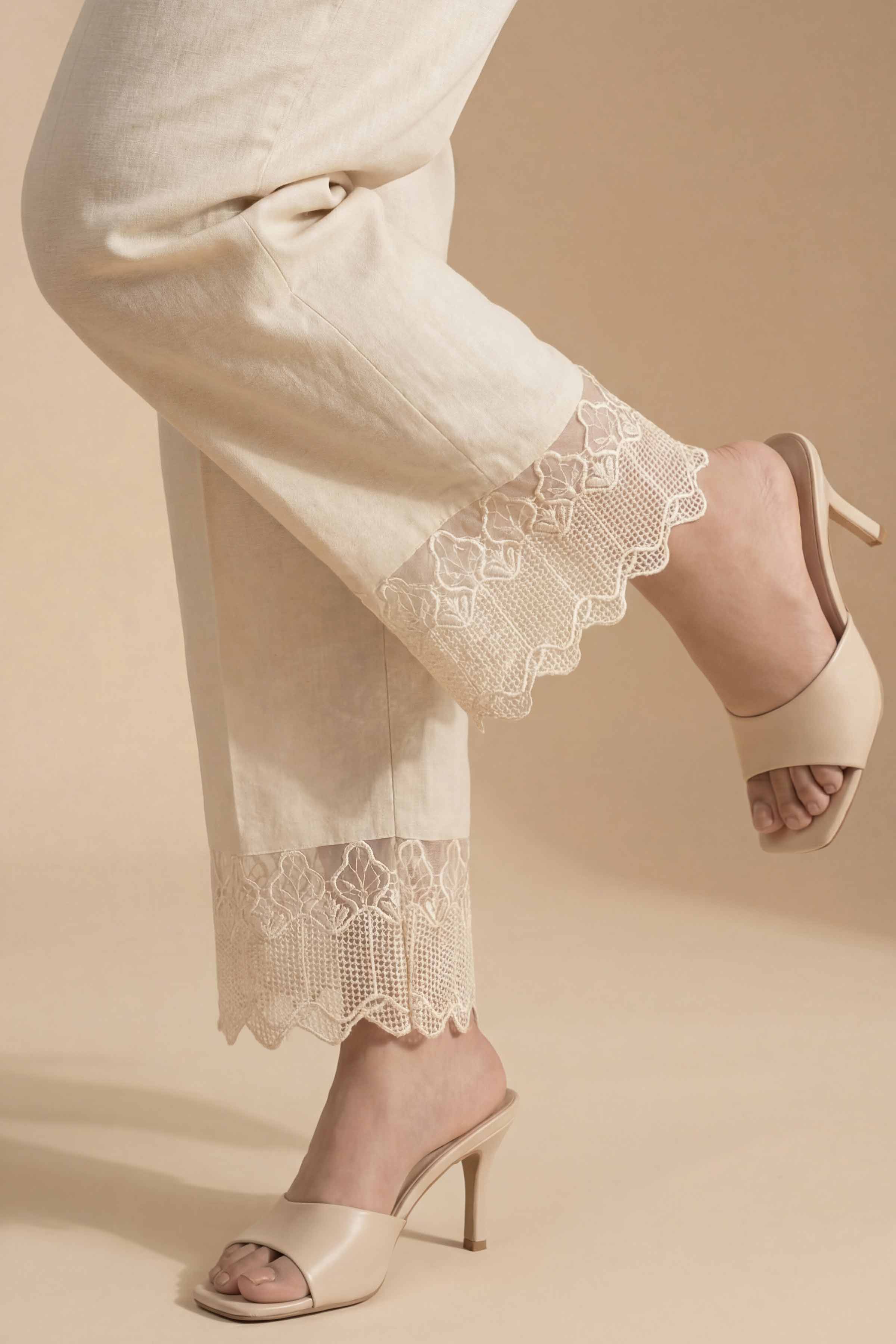 Embroidered Trousers - PE26-649 for Women - Pret Collection | Nishat | Shop Online