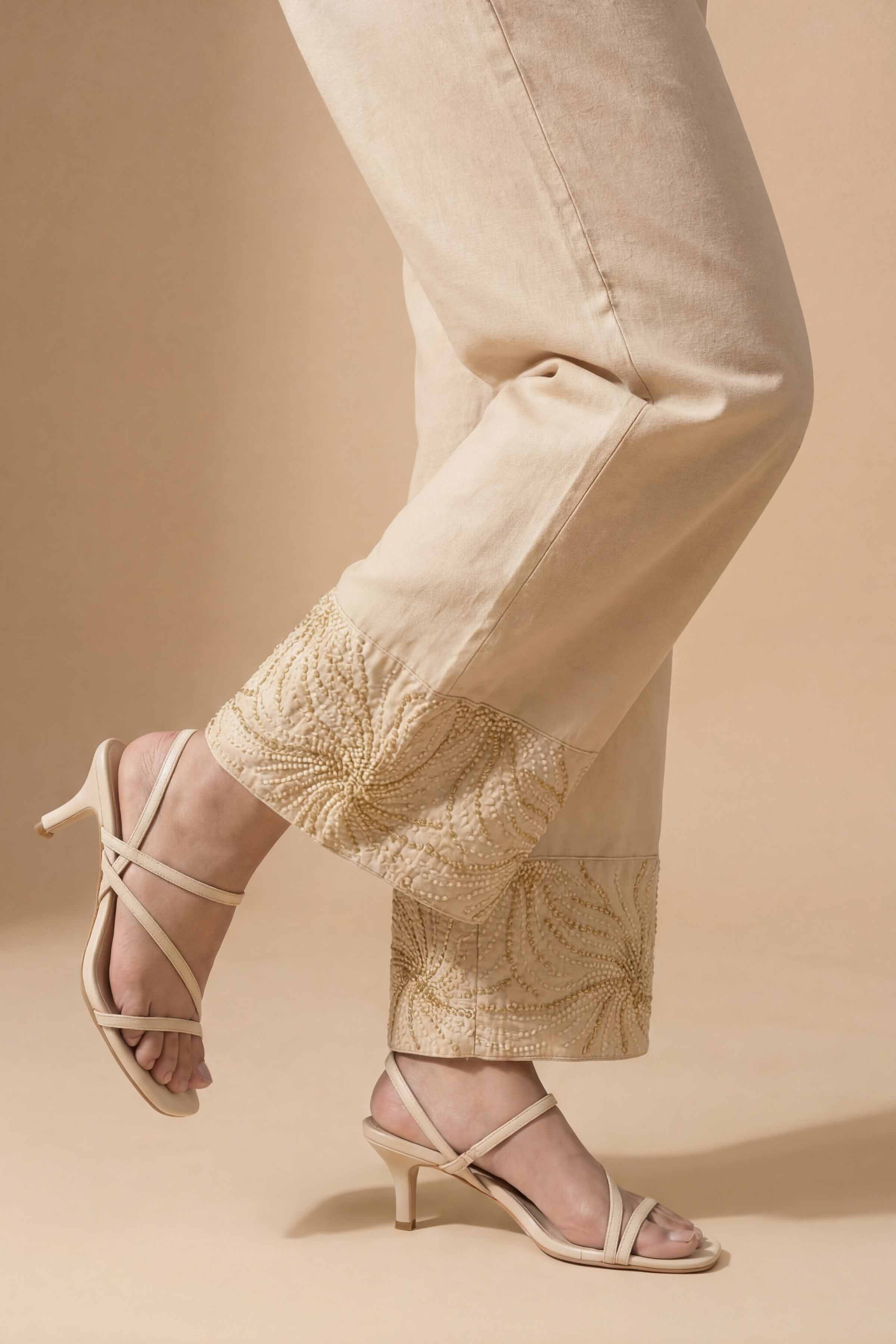 Embroidered Trousers - PE26-661 for Women - Pret Collection | Nishat | Shop Online