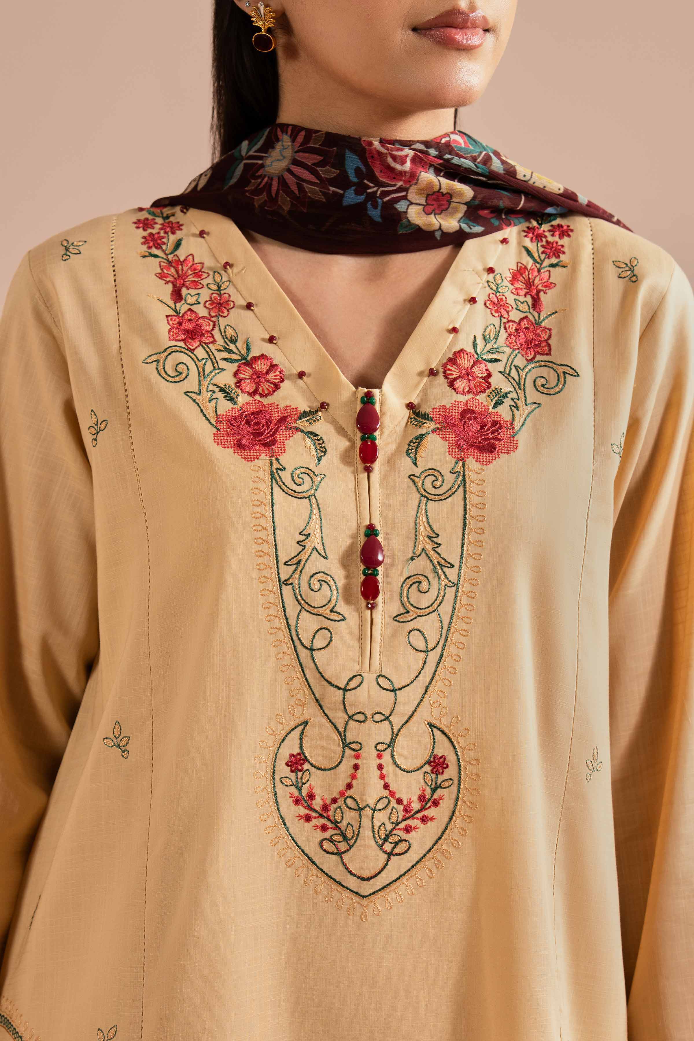 3 Piece - Embroidered Suit - PE26-67 for Women - Pret Collection | Nishat | Shop Online