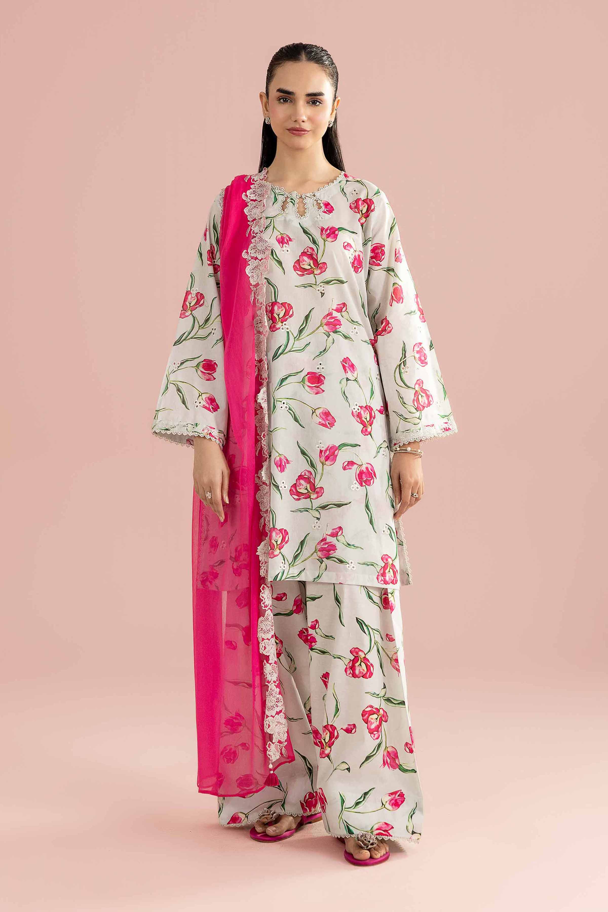3 Piece - Printed Embroidered Suit - PE26-69 for Women - Pret Collection | Nishat | Shop Online