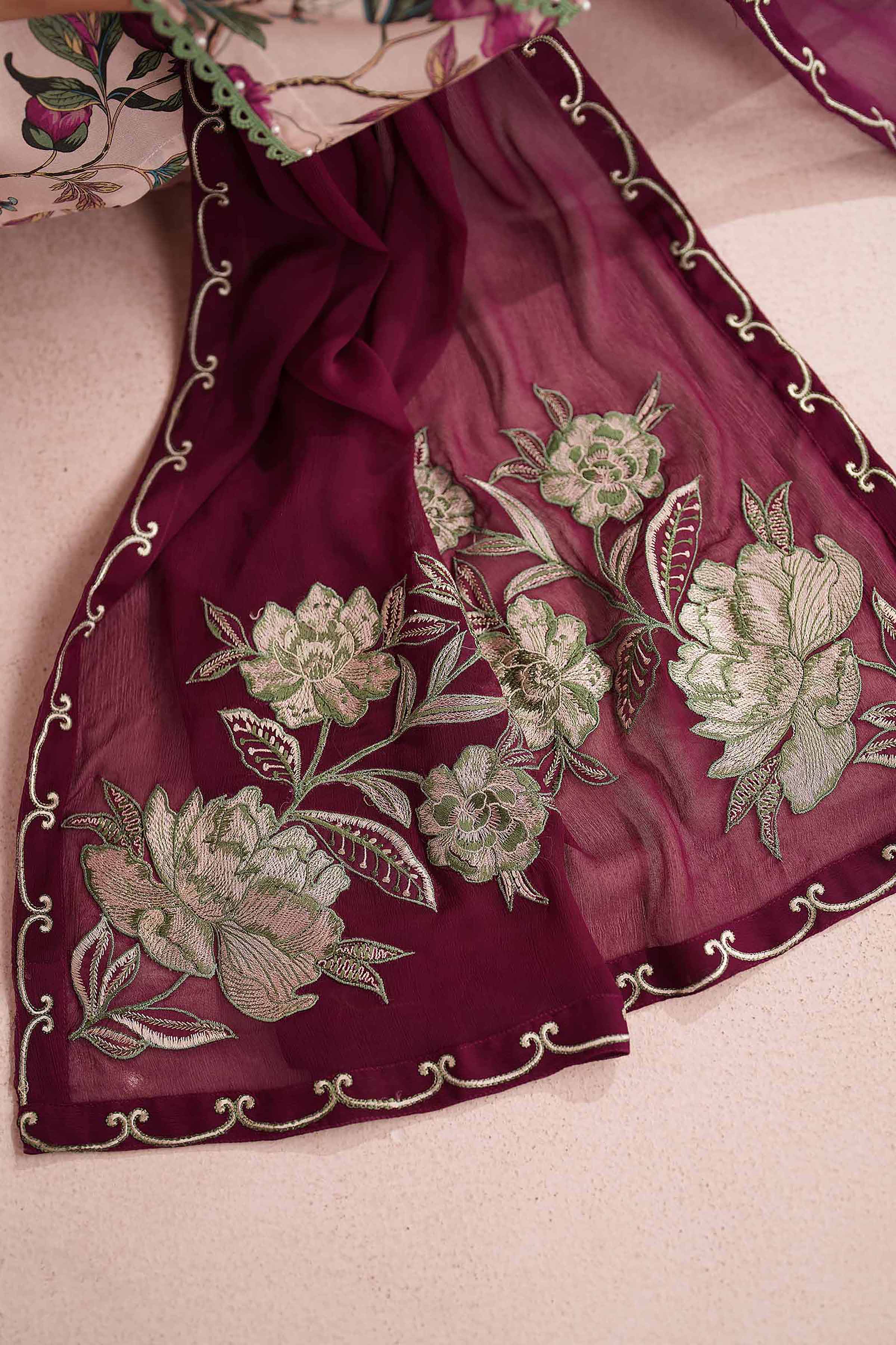 3 Piece - Printed Embroidered Suit - PE26-70 for Women - Pret Collection | Nishat | Shop Online