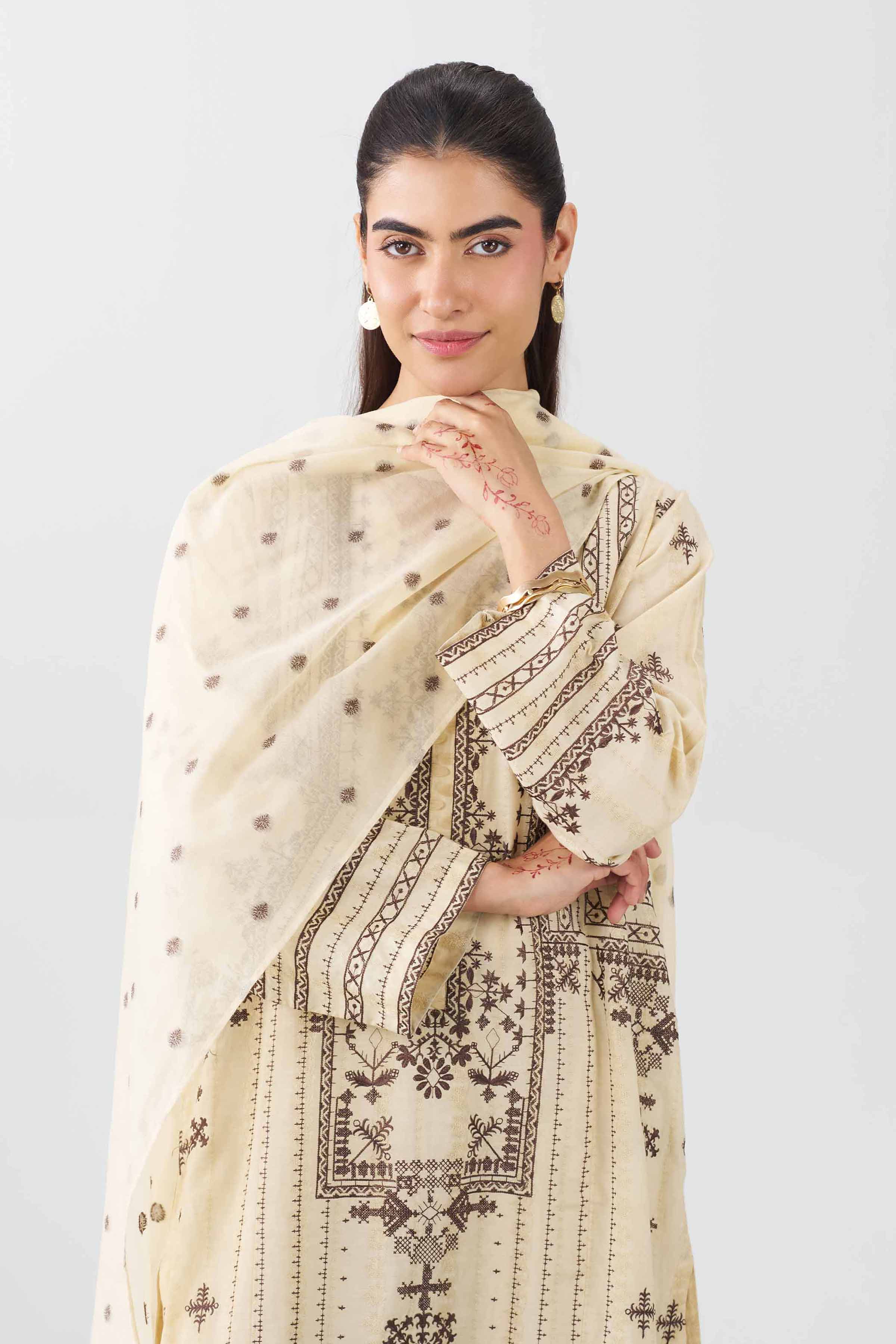 3 Piece - Embroidered Suit - PE26-71