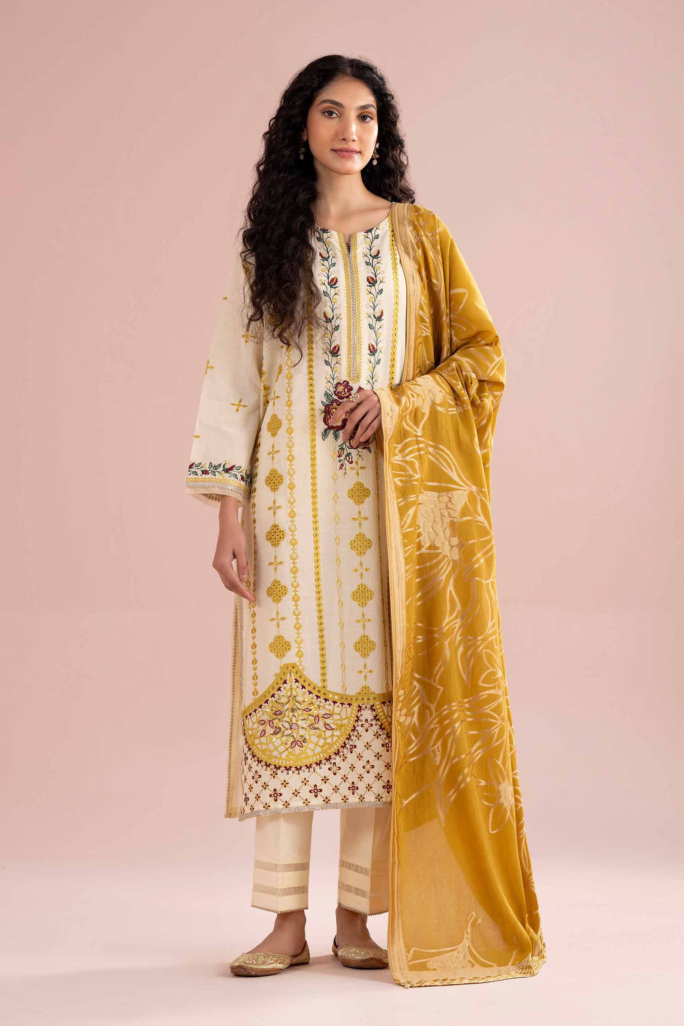 3 Piece - Embroidered Suit - PE26-75 for Women - Pret Collection | Nishat | Shop Online