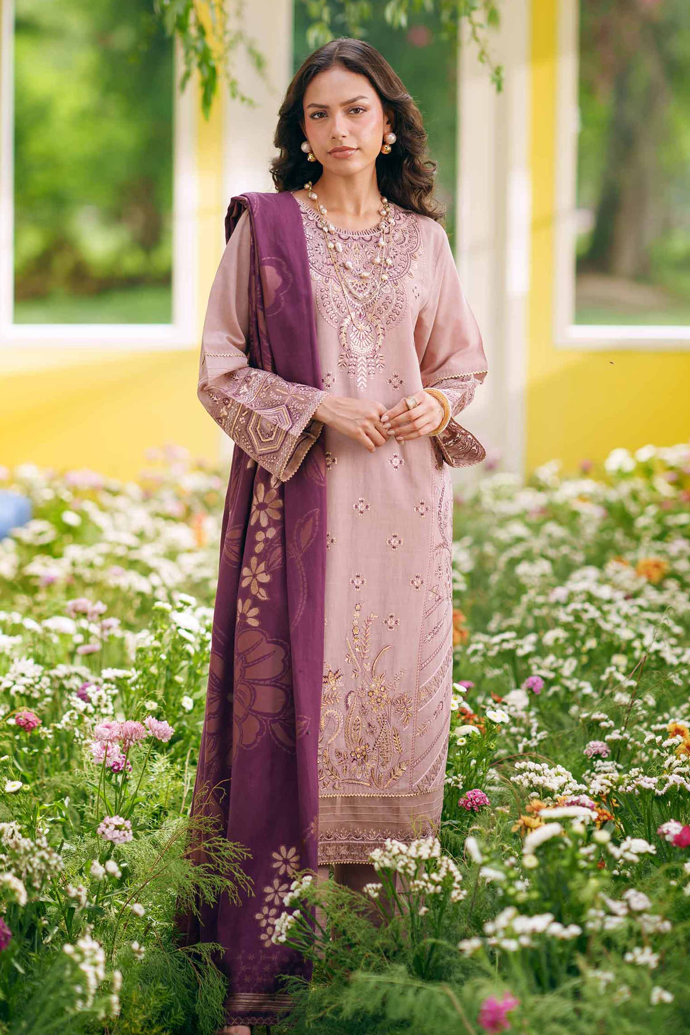 3 Piece - Embroidered Suit - PE26-76