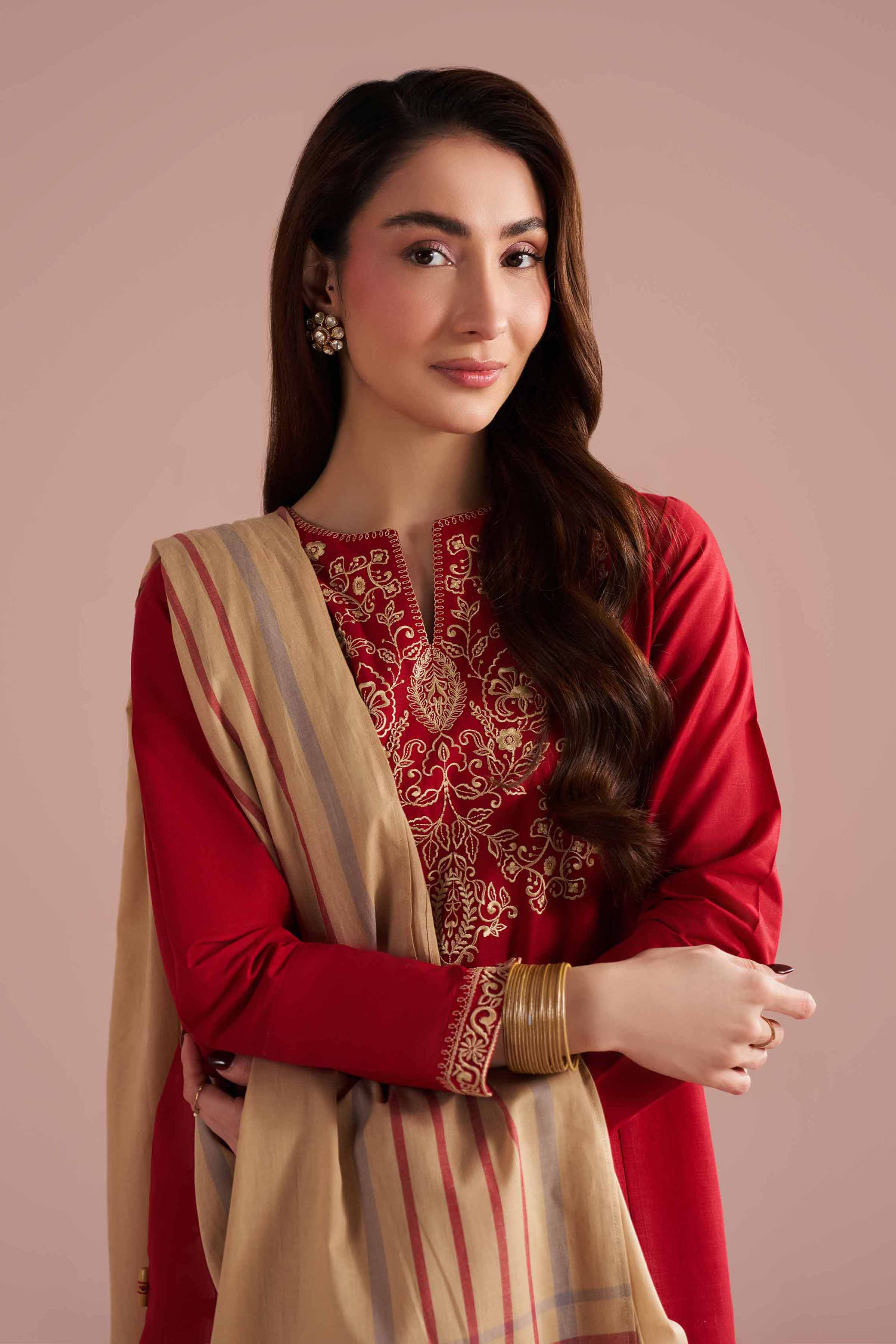 3 Piece - Embroidered Suit - PE26-80 for Women - Pret Collection | Nishat | Shop Online