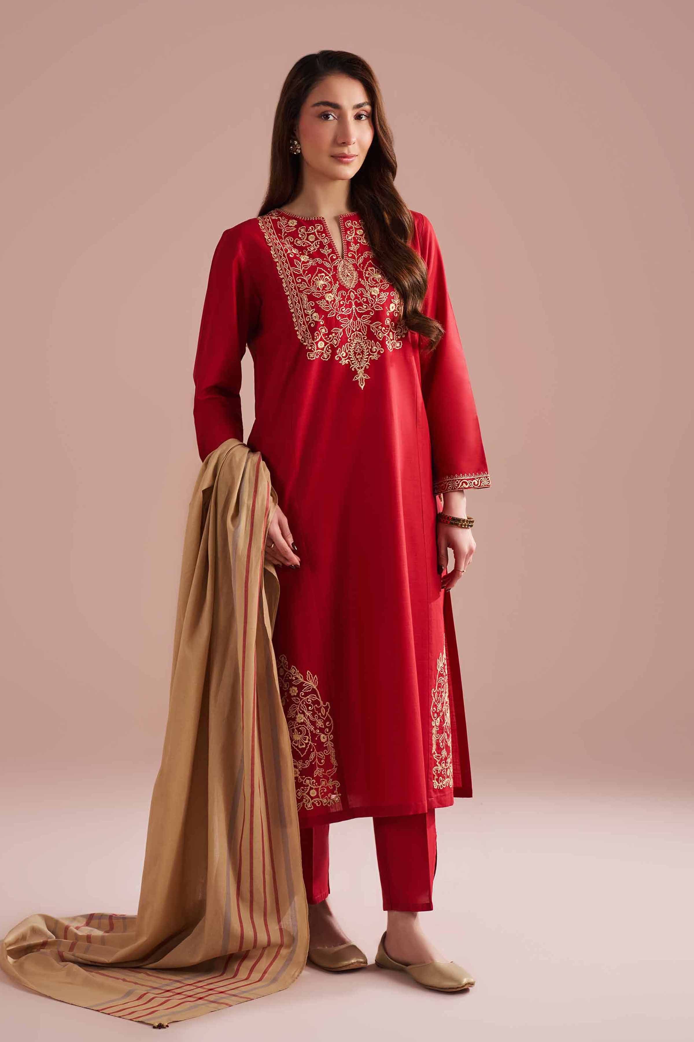 3 Piece - Embroidered Suit - PE26-80 for Women - Pret Collection | Nishat | Shop Online