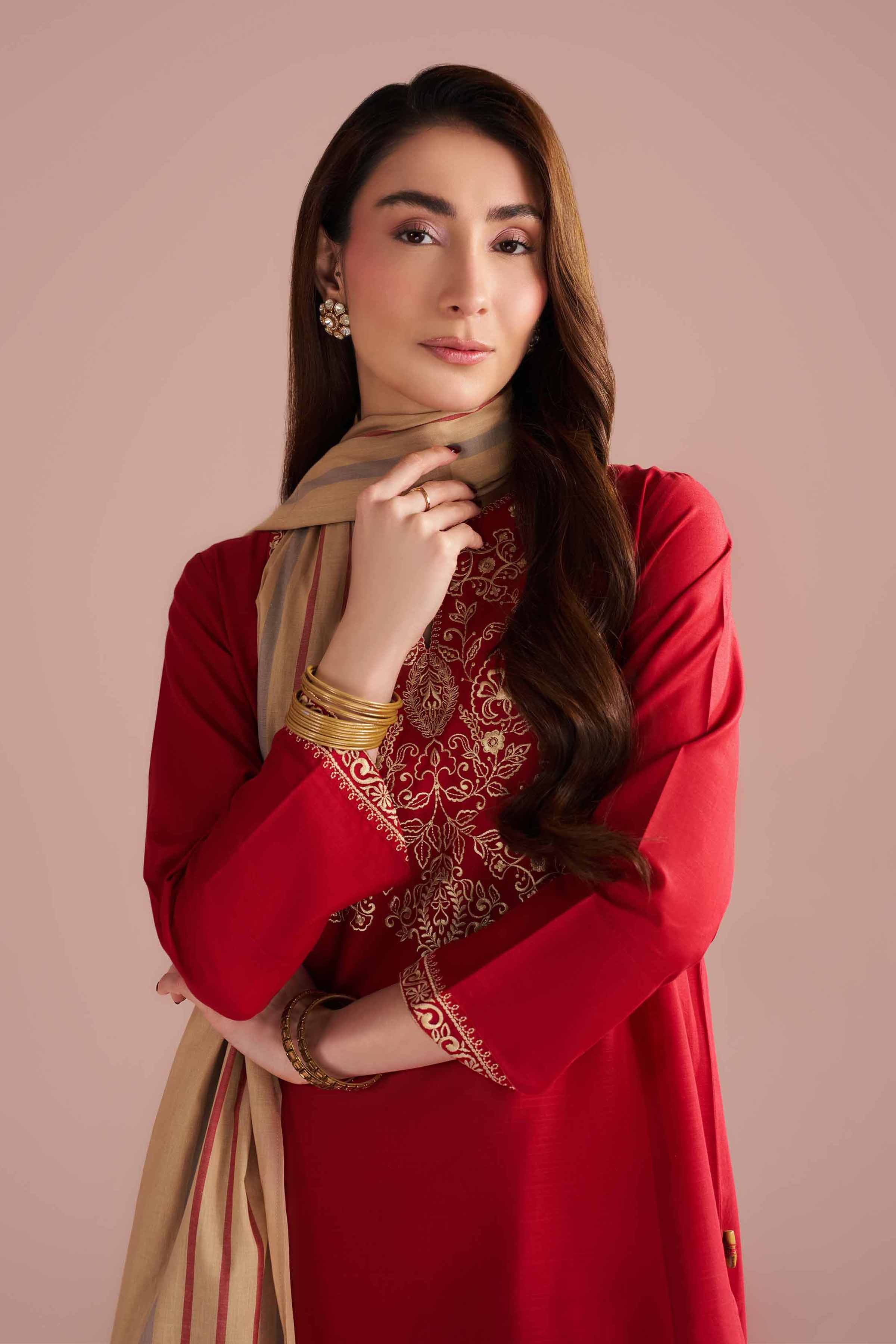 3 Piece - Embroidered Suit - PE26-80 for Women - Pret Collection | Nishat | Shop Online