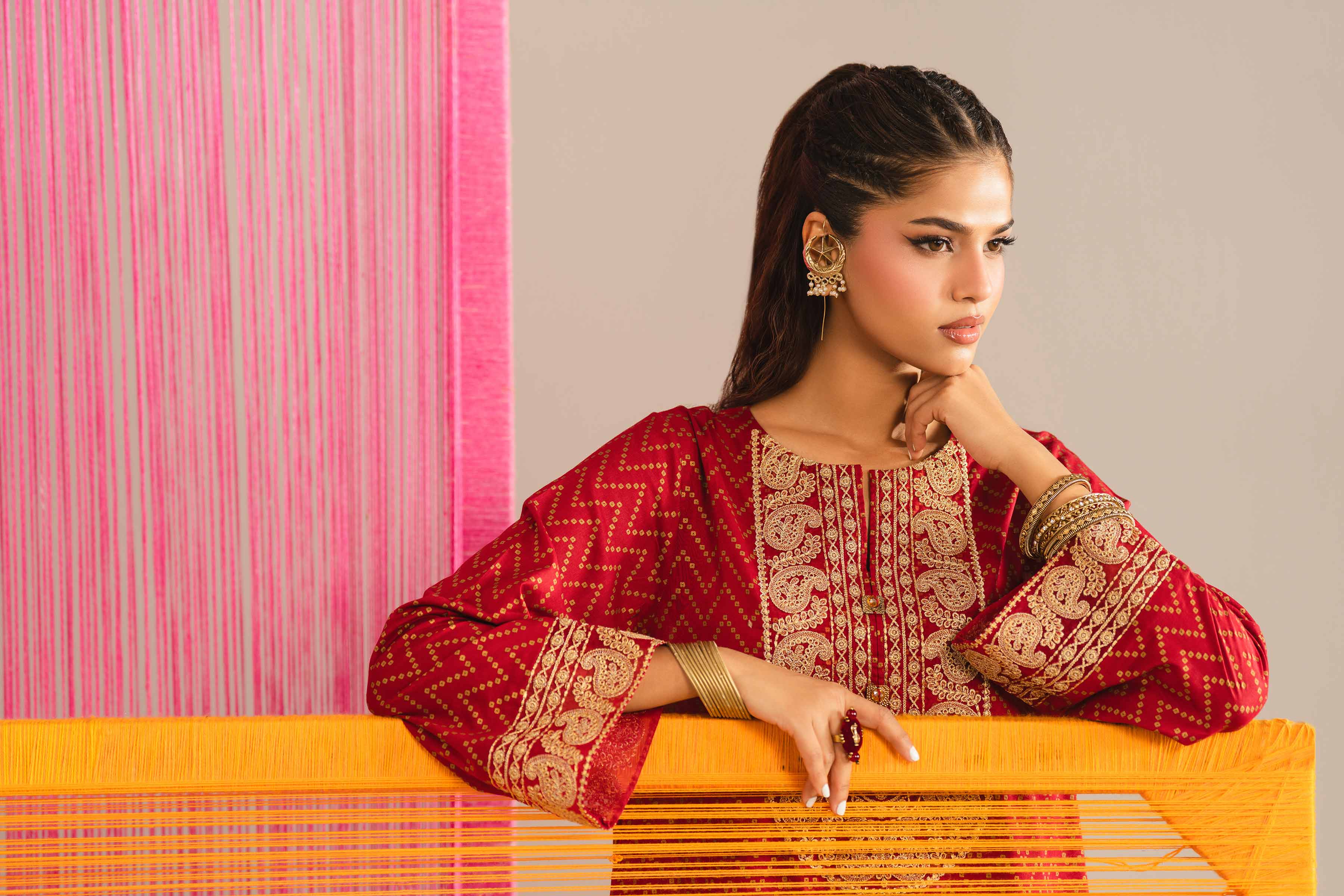 Printed Embroidered Shirt - PE26-90