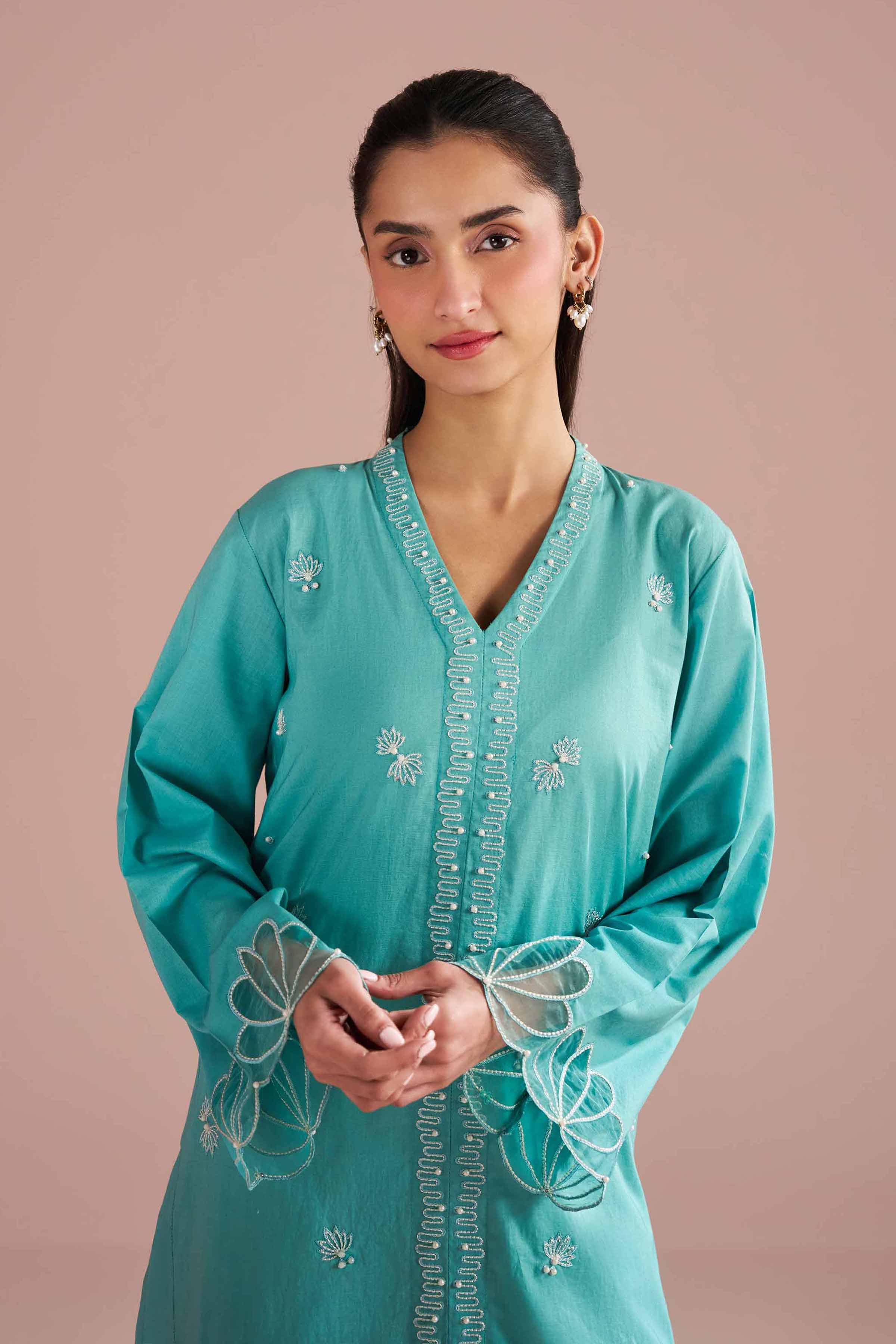 Embroidered Shirt - PE26-93 for Women - Pret Collection | Nishat | Shop Online