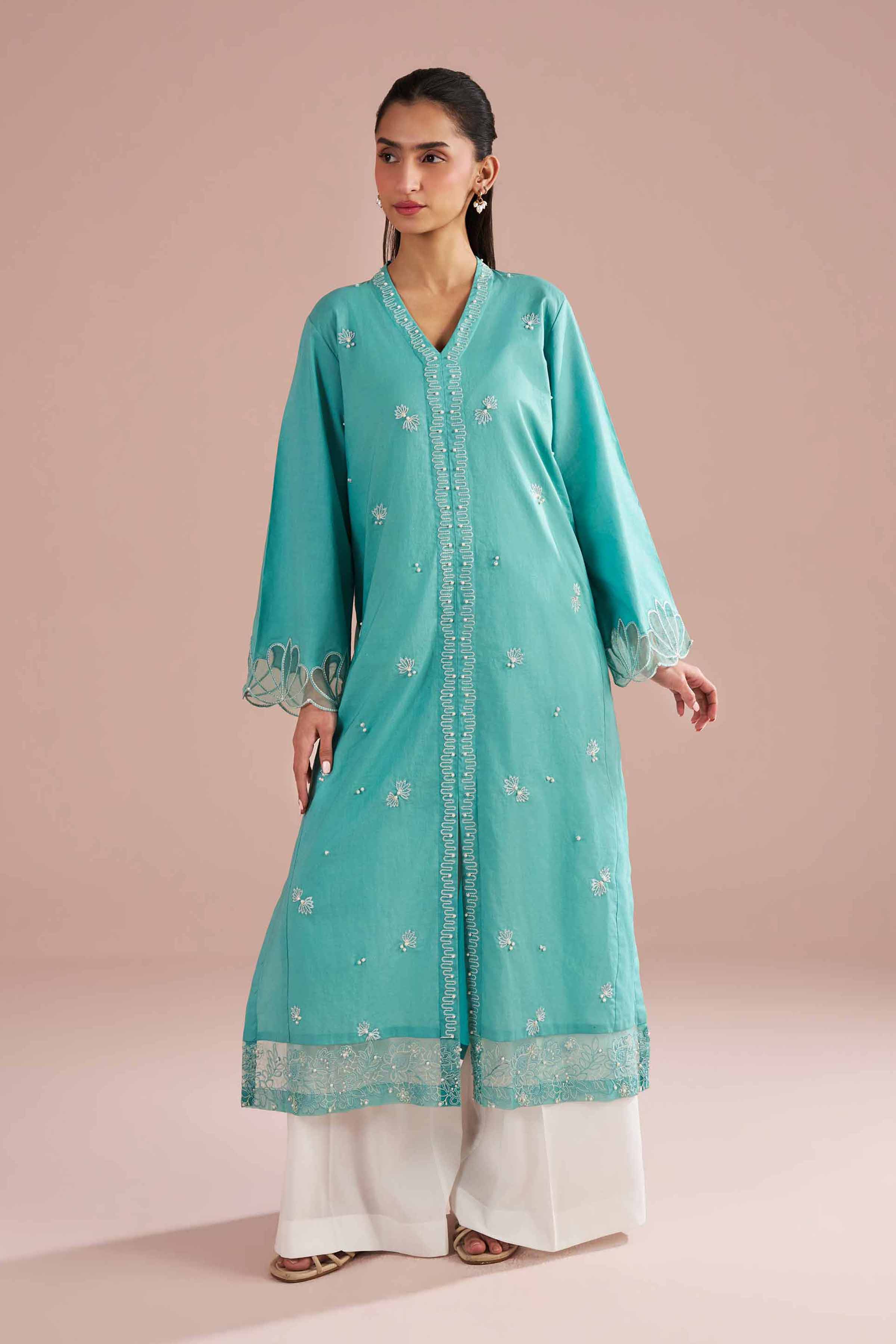 Embroidered Shirt - PE26-93 for Women - Pret Collection | Nishat | Shop Online