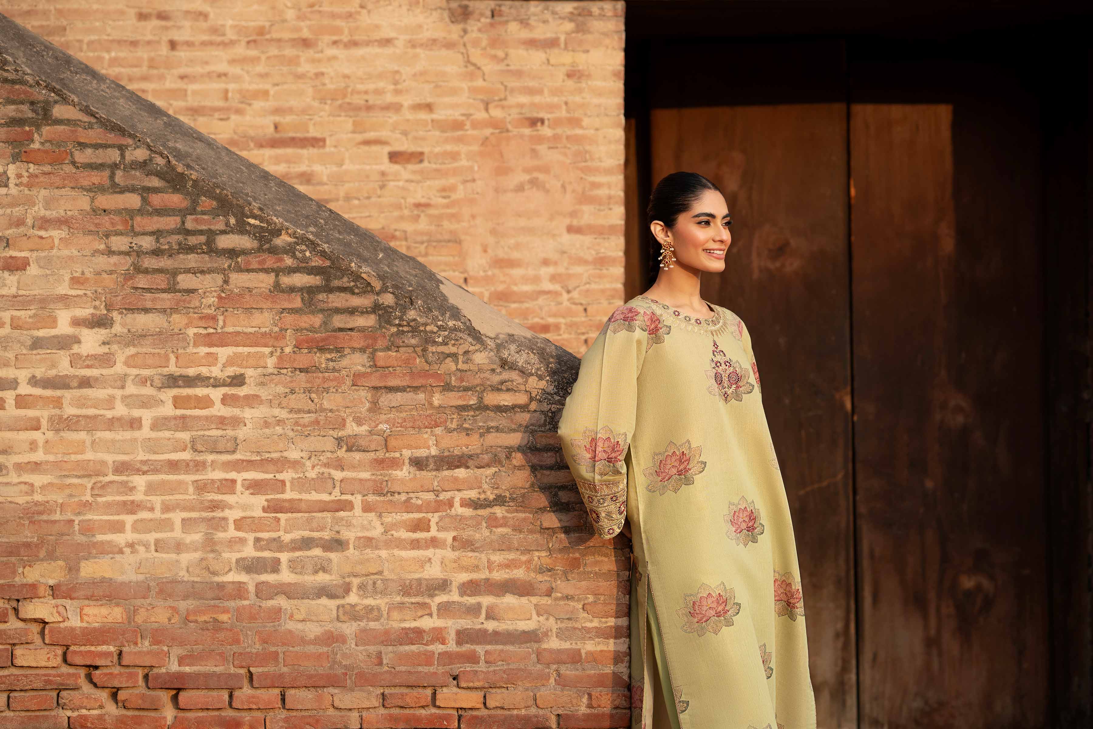 2 Piece - Printed Embroidered Suit - PFE25-02