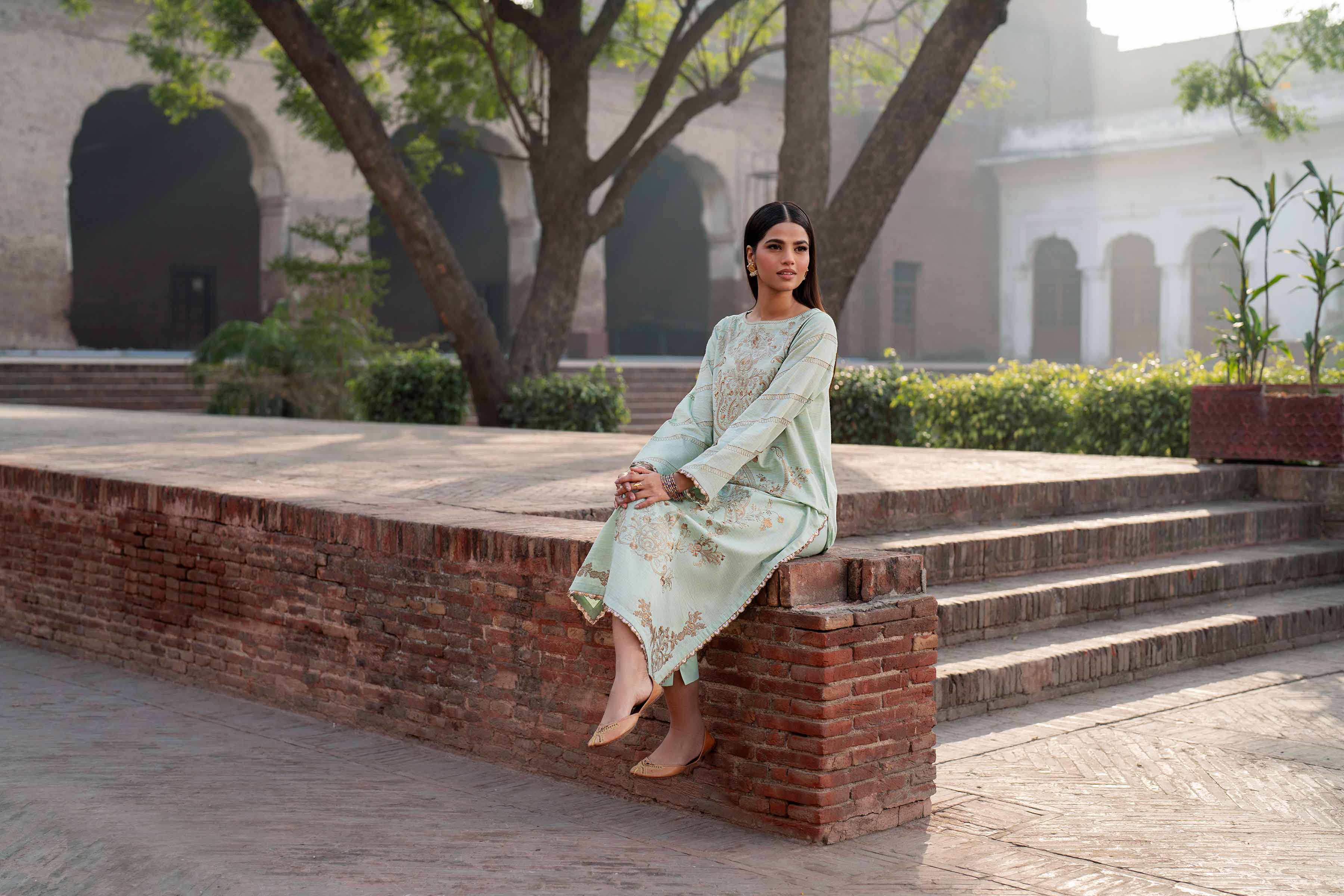 2 Piece - Embroidered Suit - PFE25-23