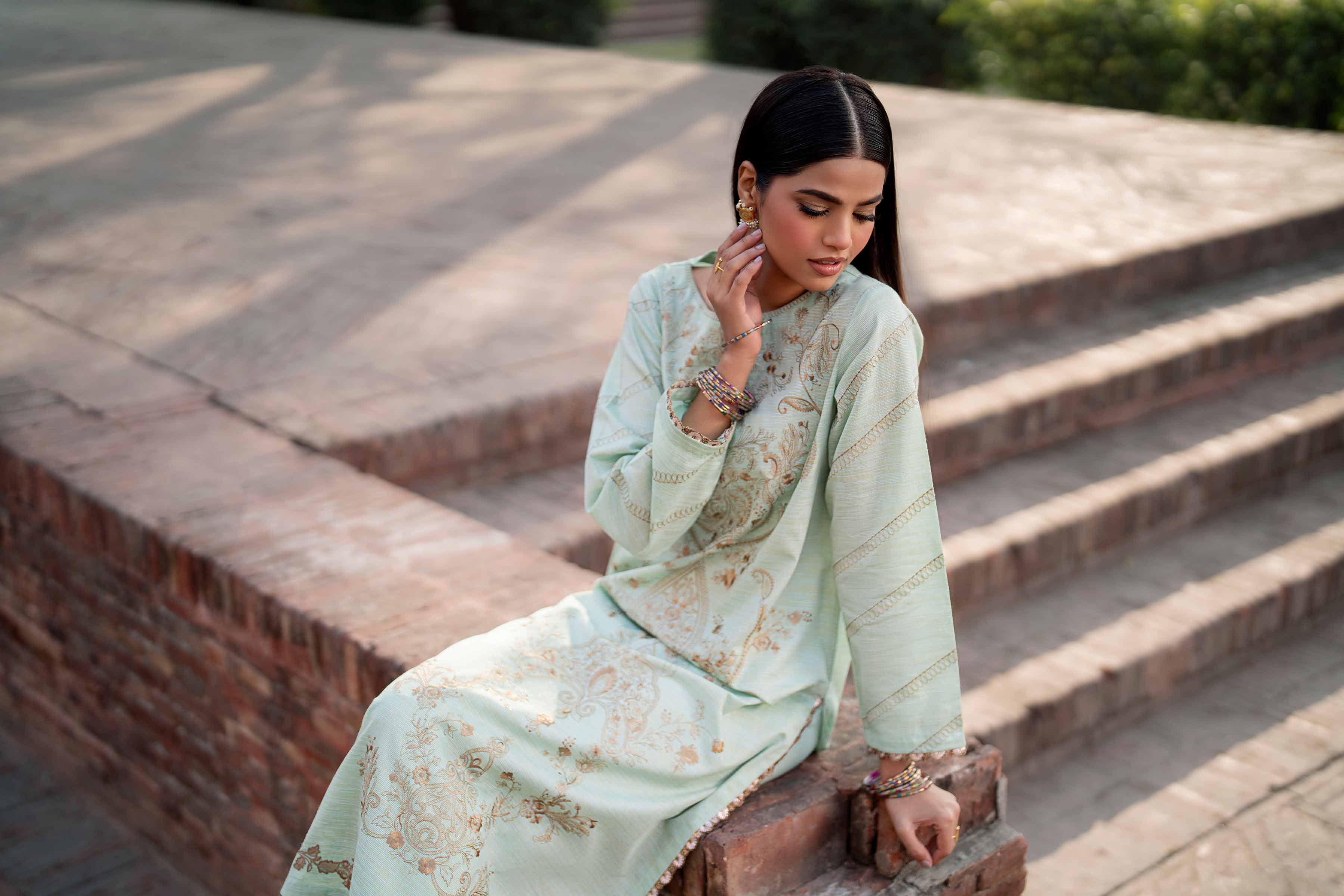 2 Piece - Embroidered Suit - PFE25-23