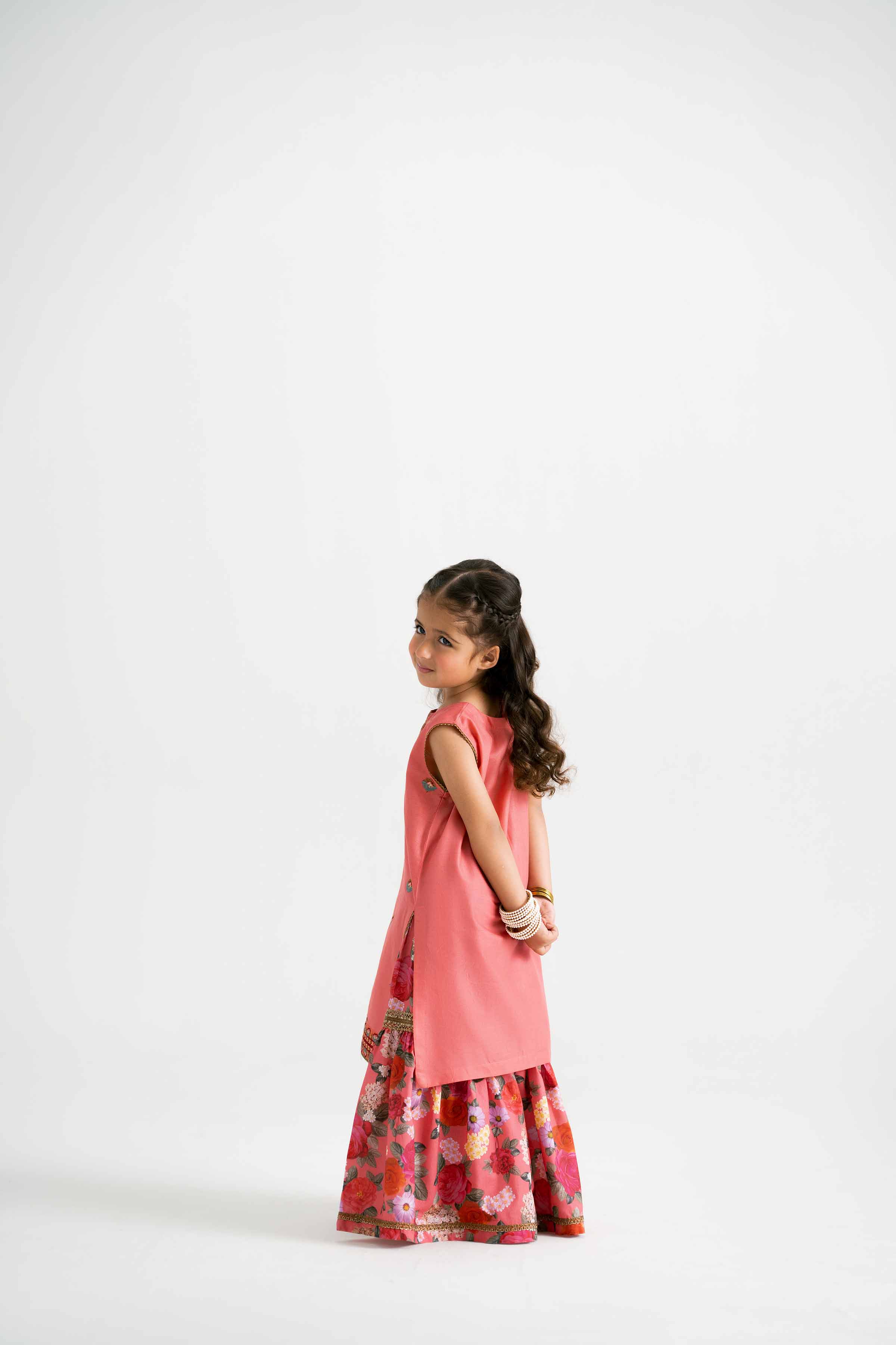 2 Piece - Printed Embroidered Suit - PMD25-04 D