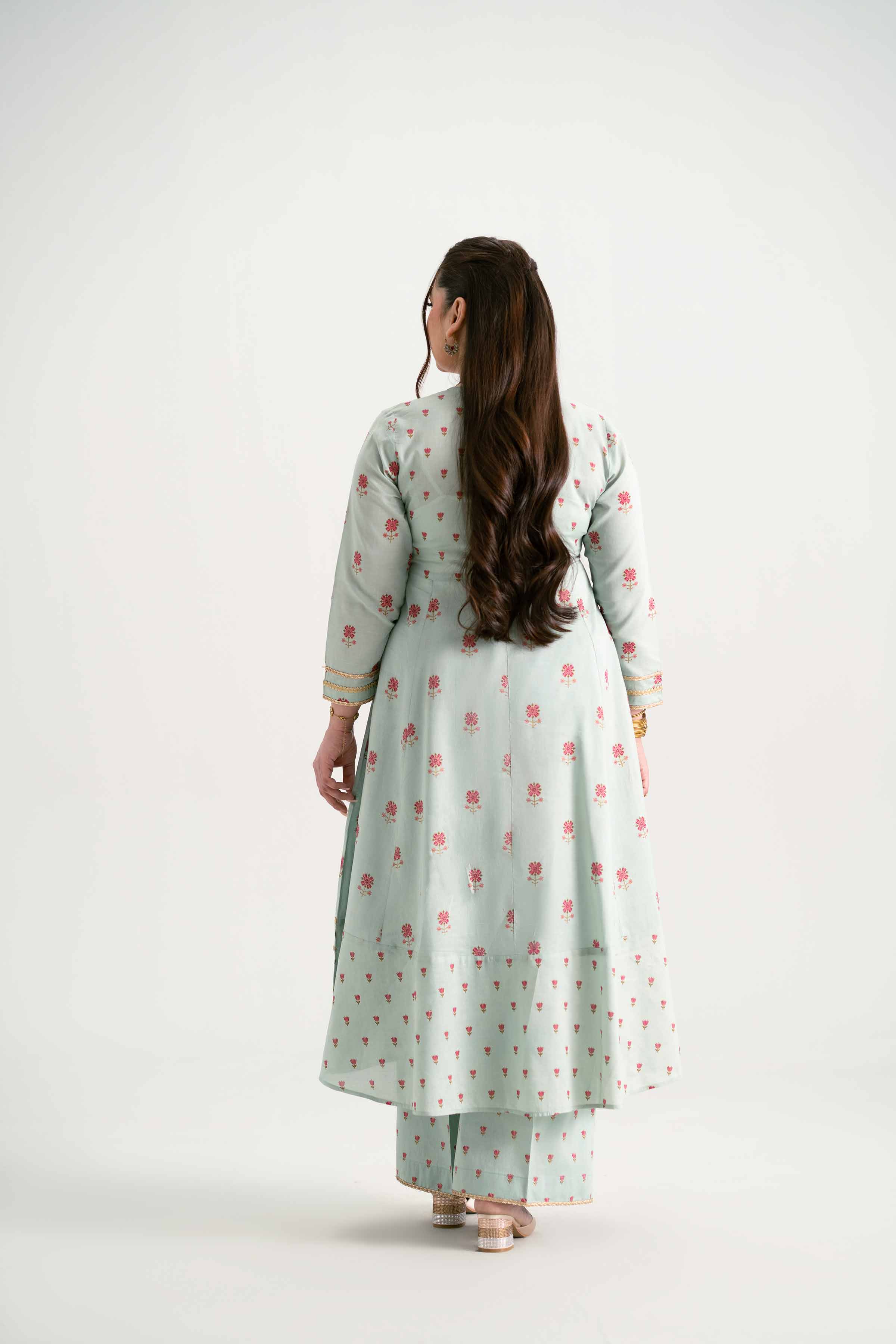 2 Piece - Embroidered Suit - PMD25-08 M